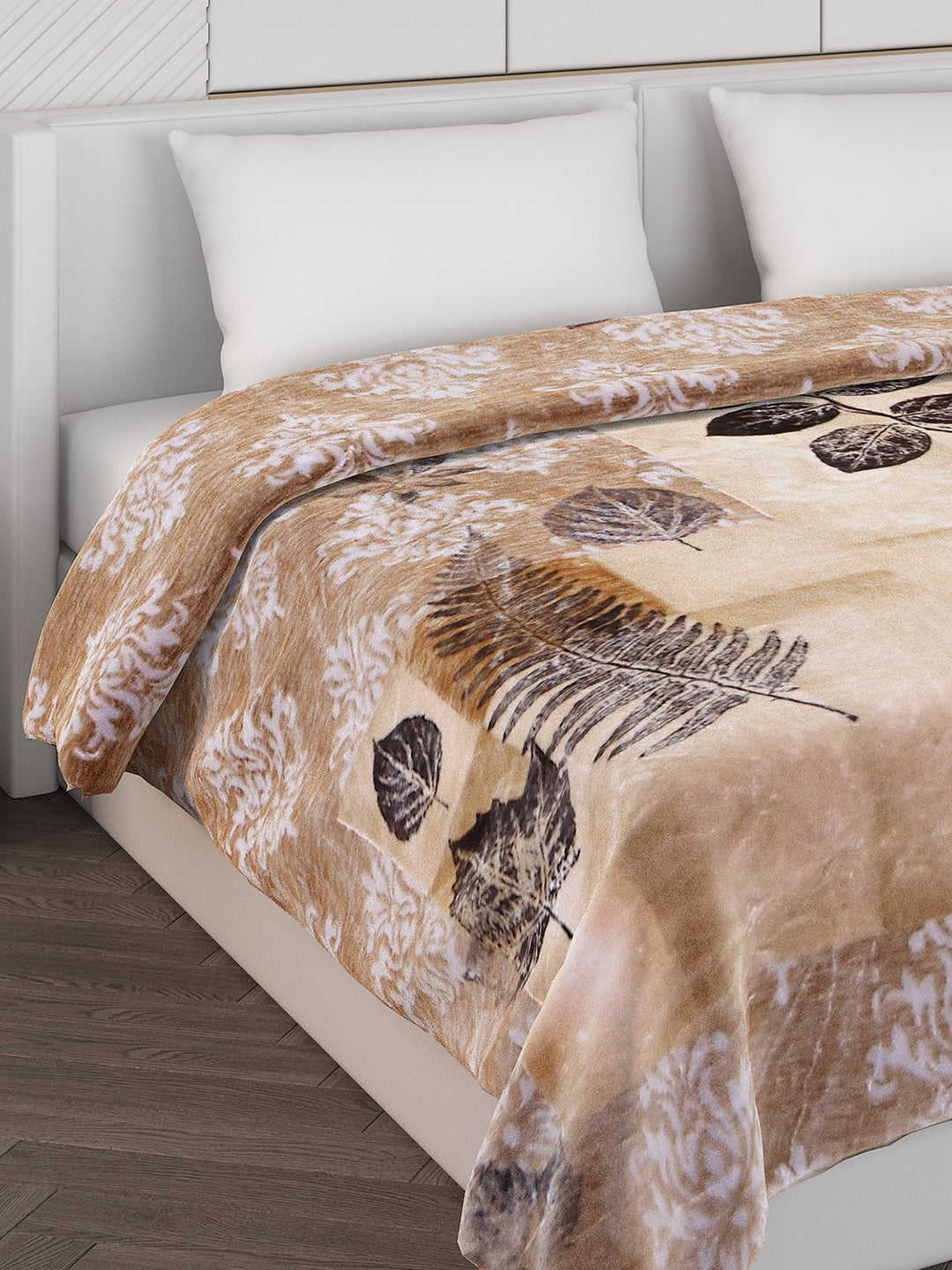 Printed Double Bed Blanket for Mild Winter -1 Ply