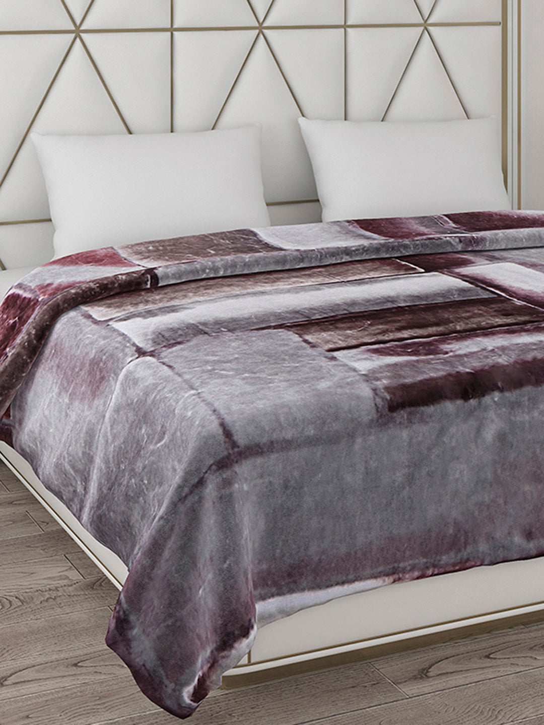 Printed Double Bed Blanket for Mild Winter -1 Ply