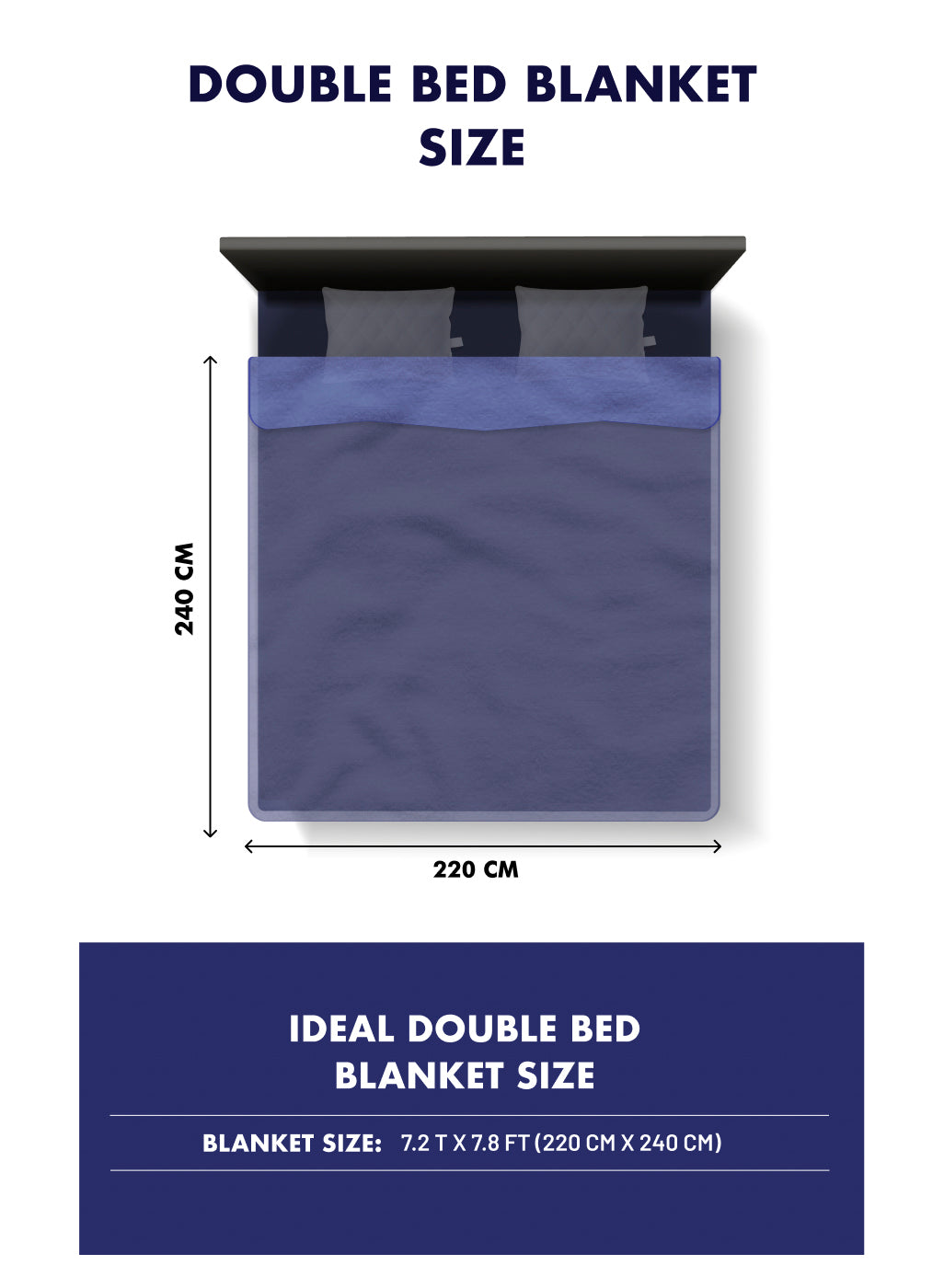 Printed Double Bed Blanket for Mild Winter -1 Ply