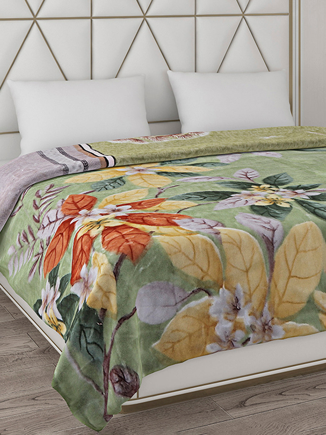 Printed Double Bed Blanket for Heavy Winter -2 Ply