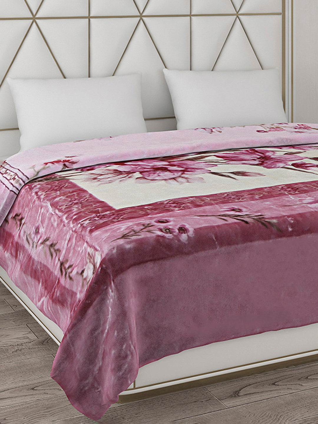 Printed Double Bed Blanket for Heavy Winter -2 Ply