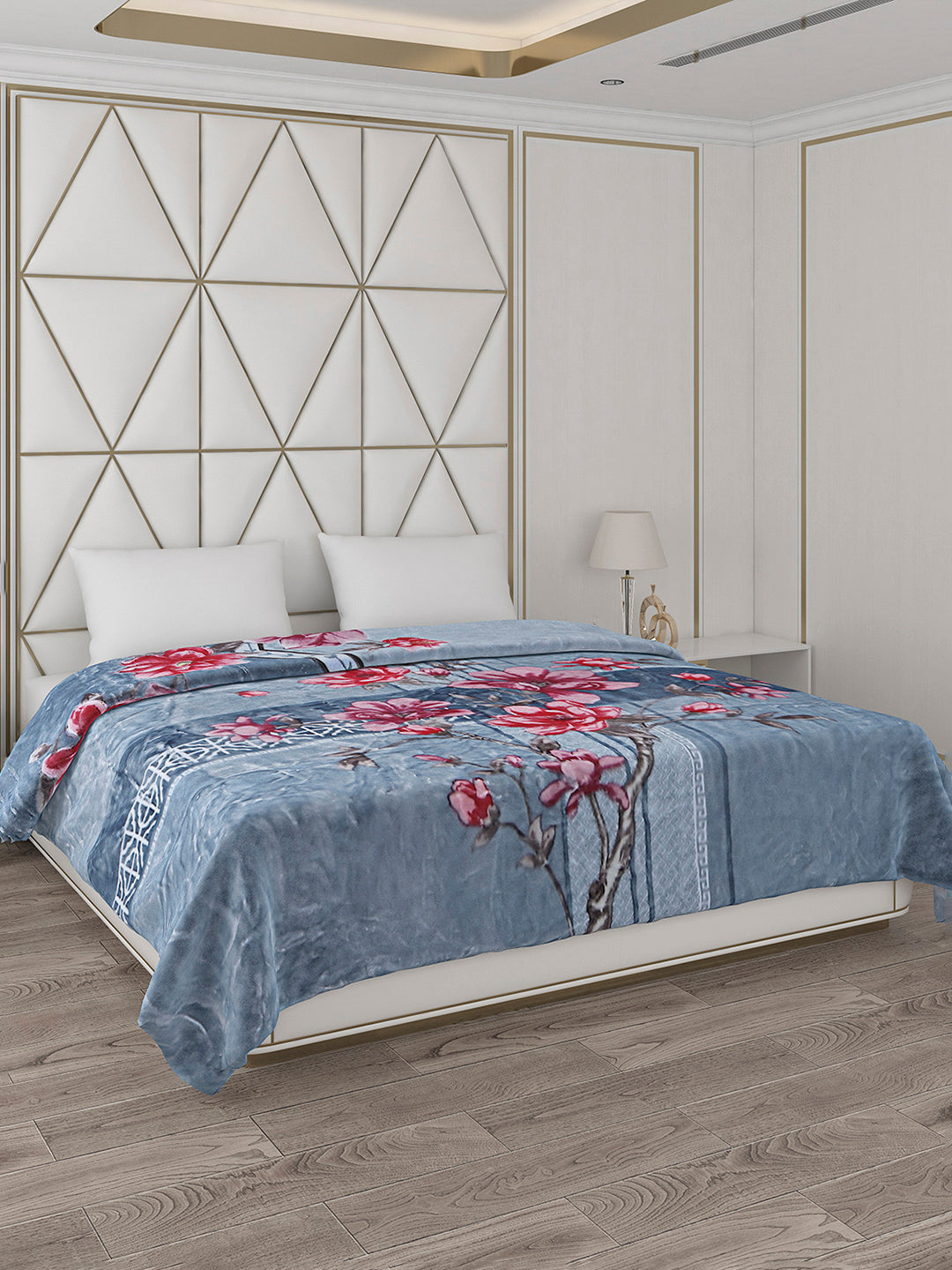 Printed Double Bed Blanket for Heavy Winter -2 Ply