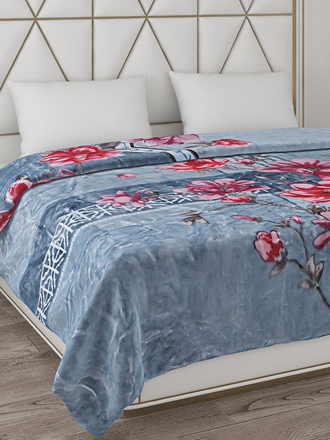 Printed Double Bed Blanket for Heavy Winter -2 Ply