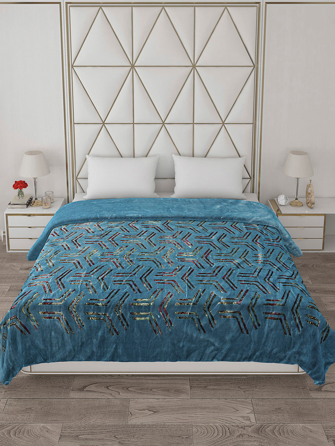 Printed Double Bed Blanket for Mild Winter -2 Ply