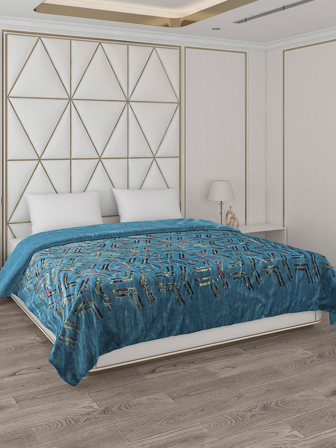 Printed Double Bed Blanket for Mild Winter -2 Ply