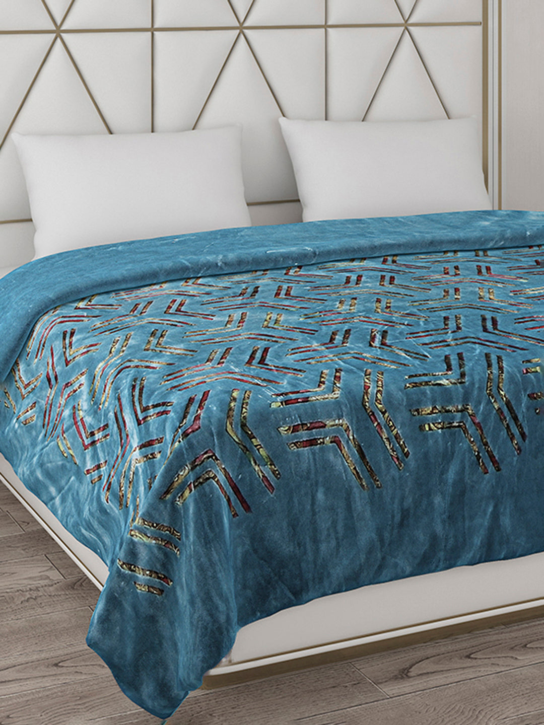 Printed Double Bed Blanket for Mild Winter -2 Ply