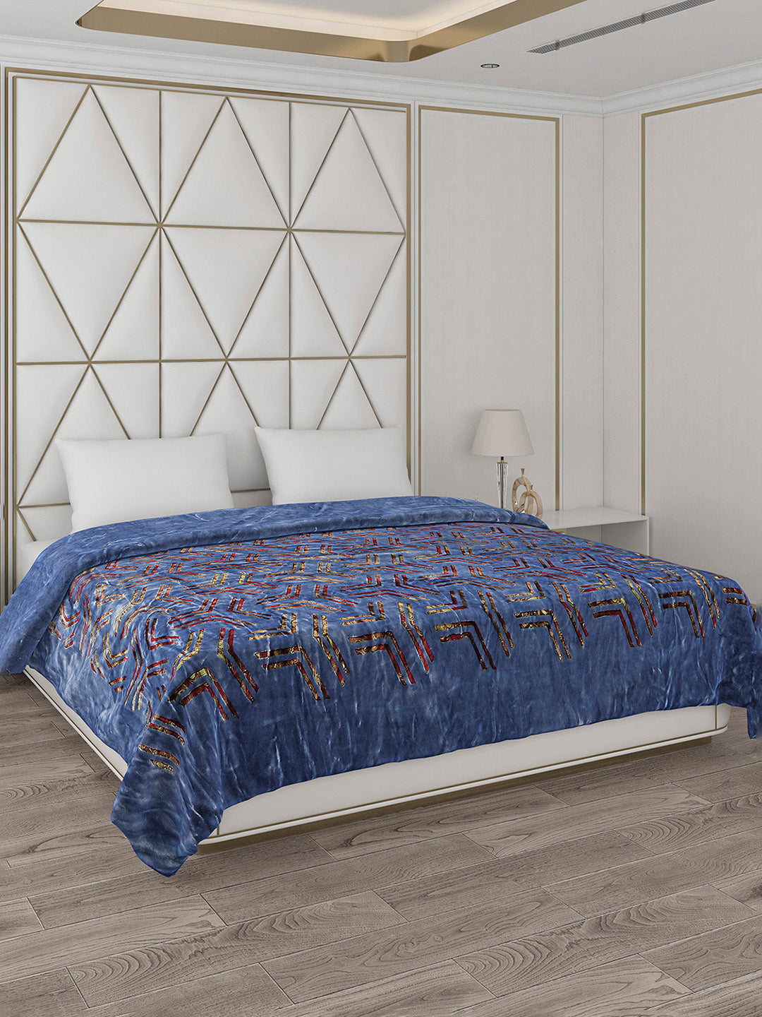 Printed Double Bed Blanket for Mild Winter -2 Ply