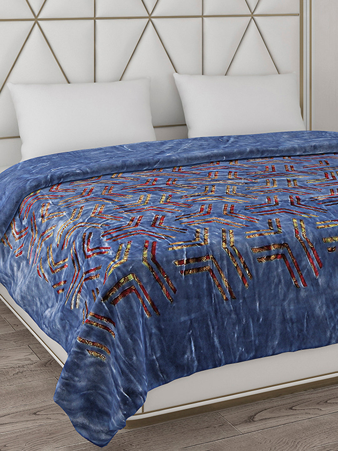 Printed Double Bed Blanket for Mild Winter -2 Ply