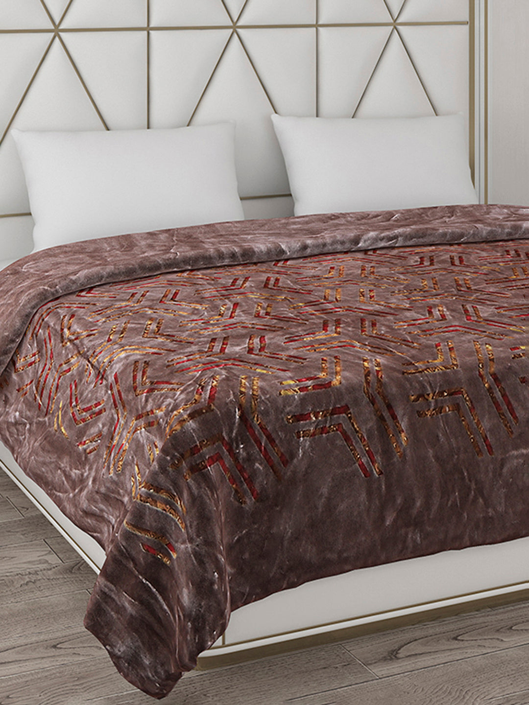 Printed Double Bed Blanket for Mild Winter -2 Ply