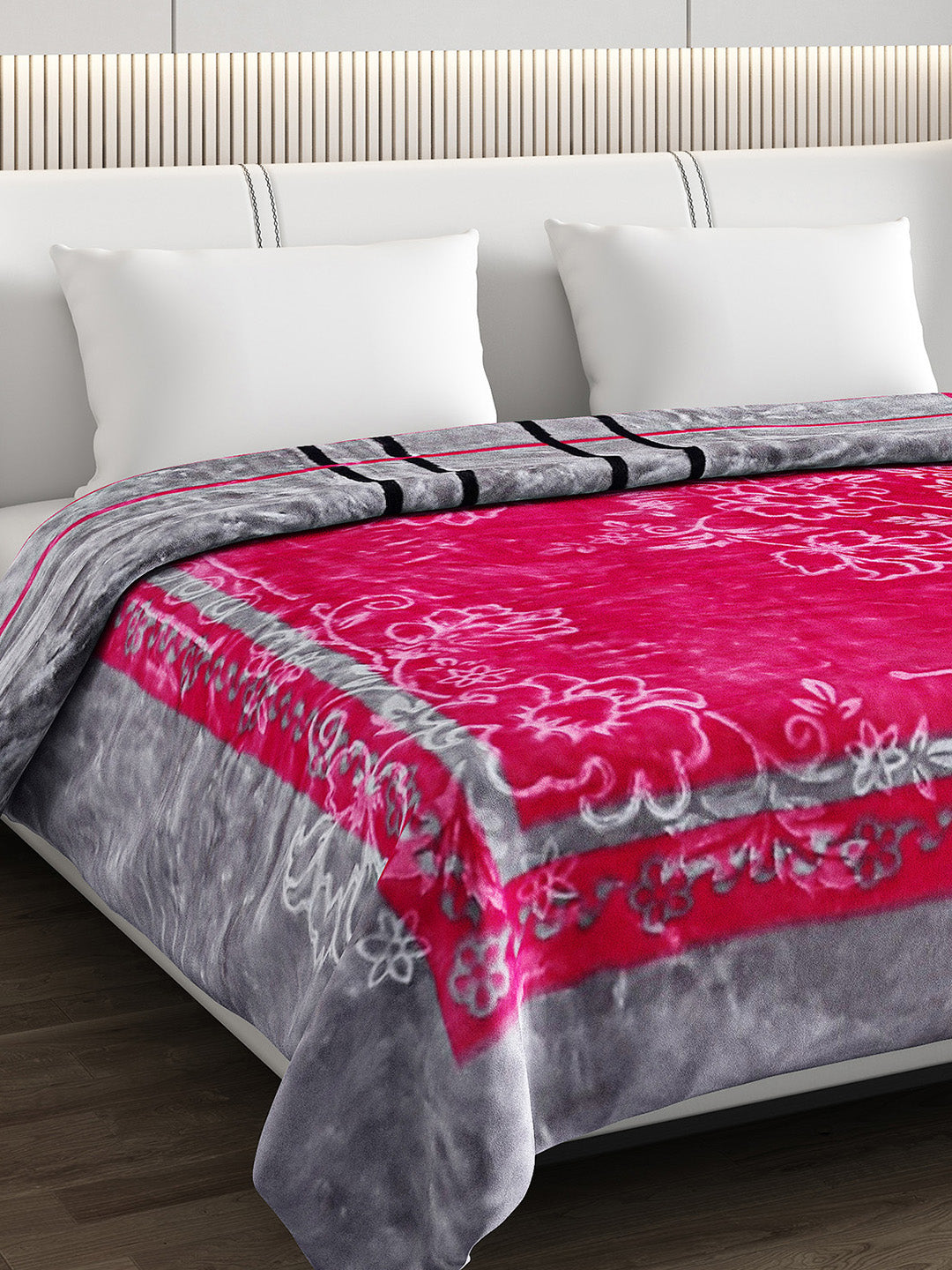 Printed Double Bed Blanket for Heavy Winter -2 Ply