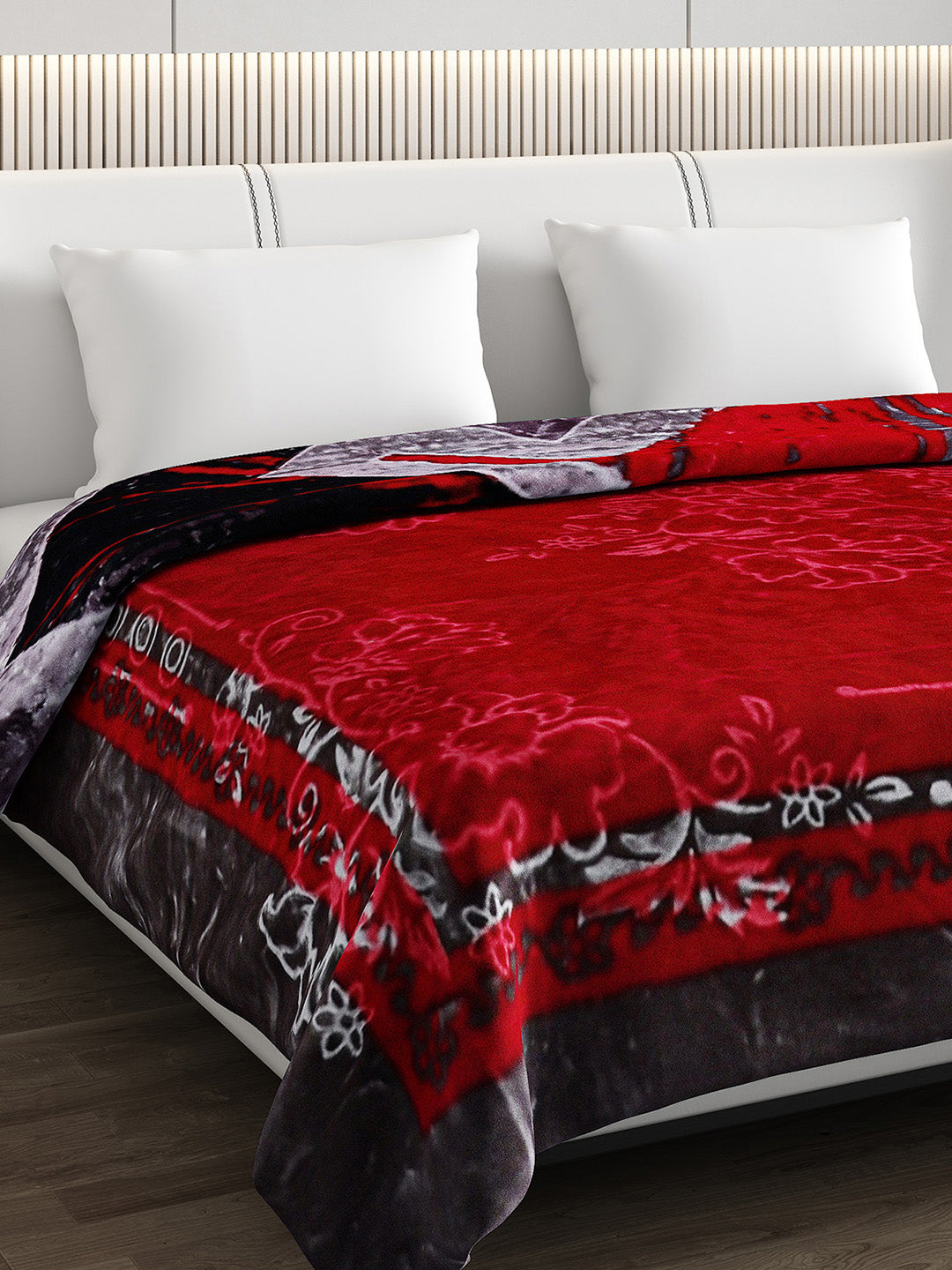 Printed Double Bed Blanket for Heavy Winter -2 Ply