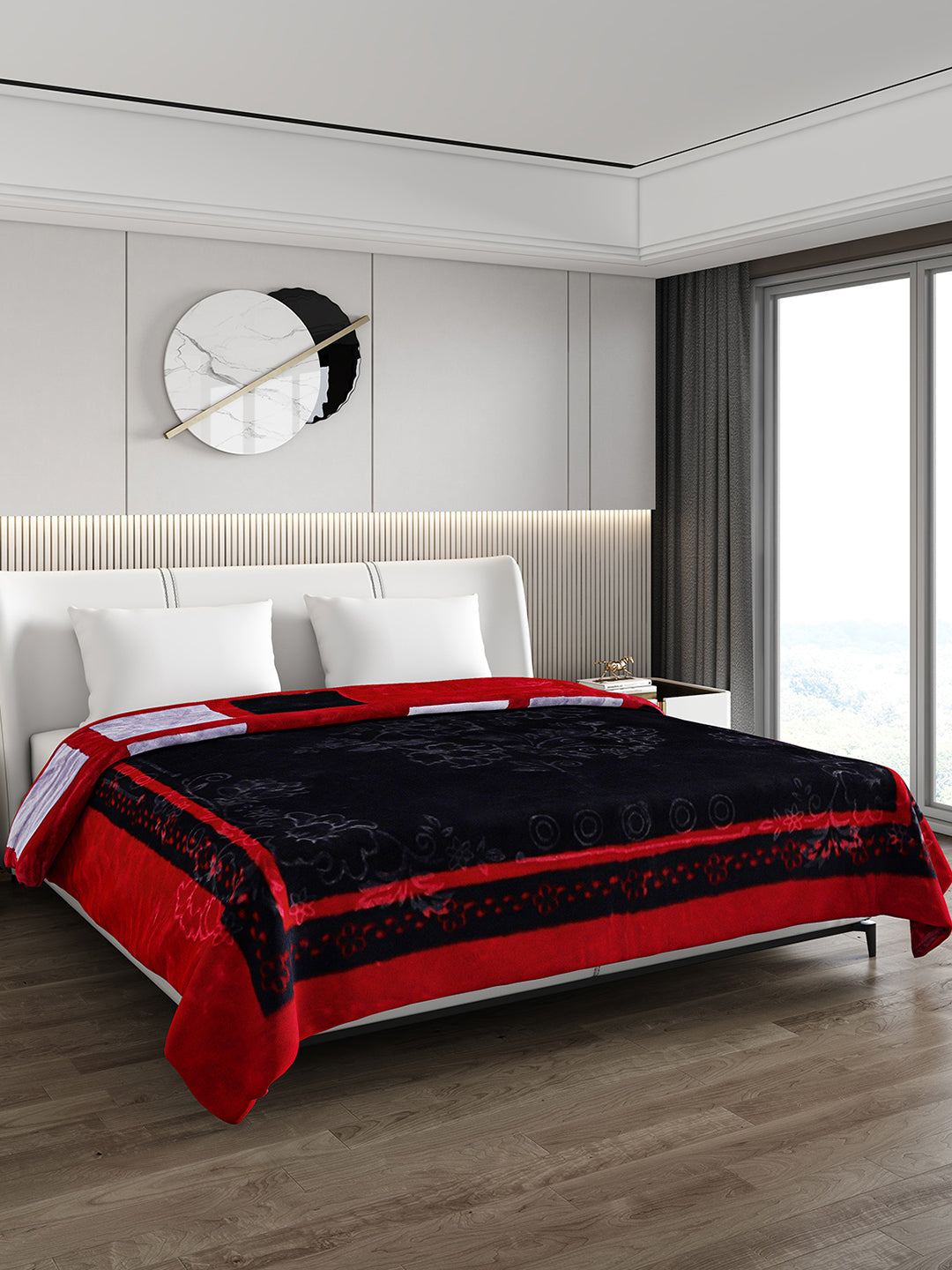 Printed Double Bed Blanket for Heavy Winter -2 Ply