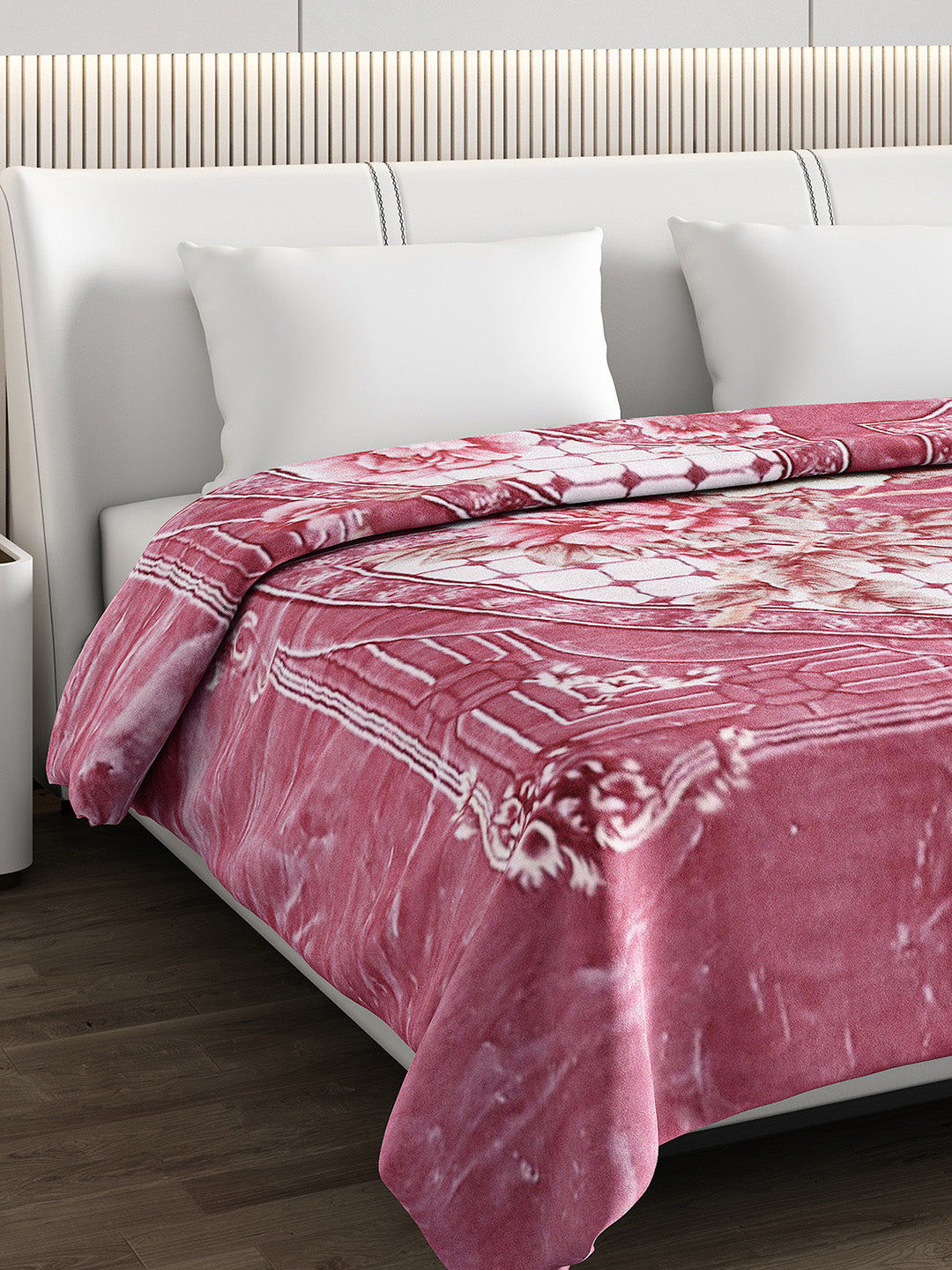 Printed Double Bed Blanket for Heavy Winter -2 Ply