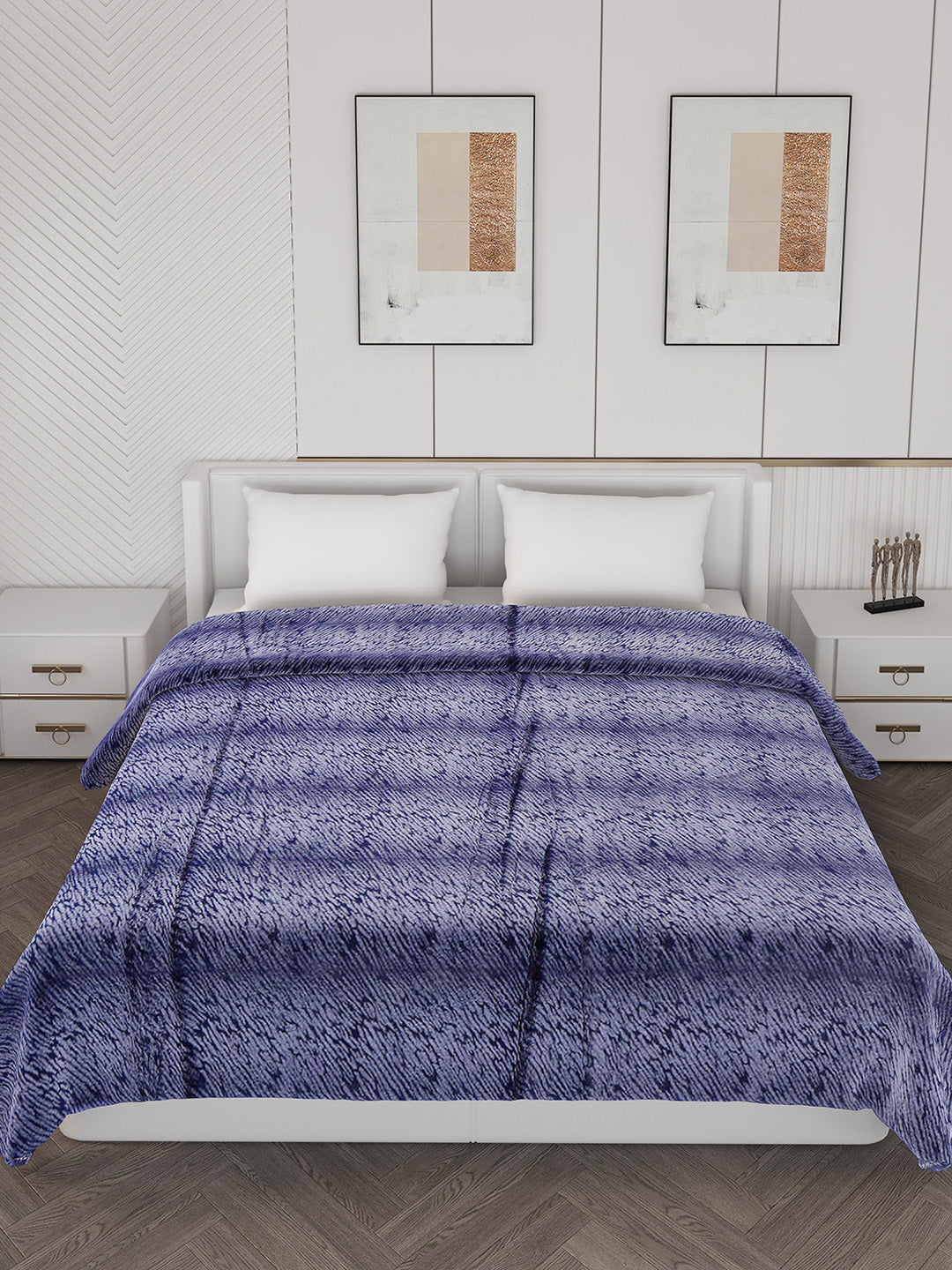 Printed Double Bed Blanket for Heavy Winter -2 Ply