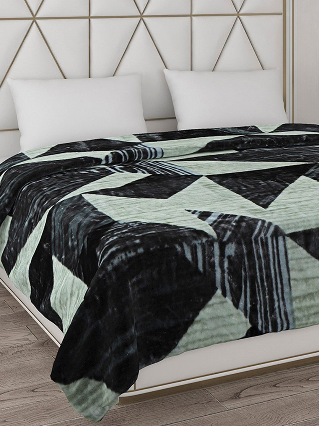 Printed Double Bed Blanket for Mild Winter -1 Ply