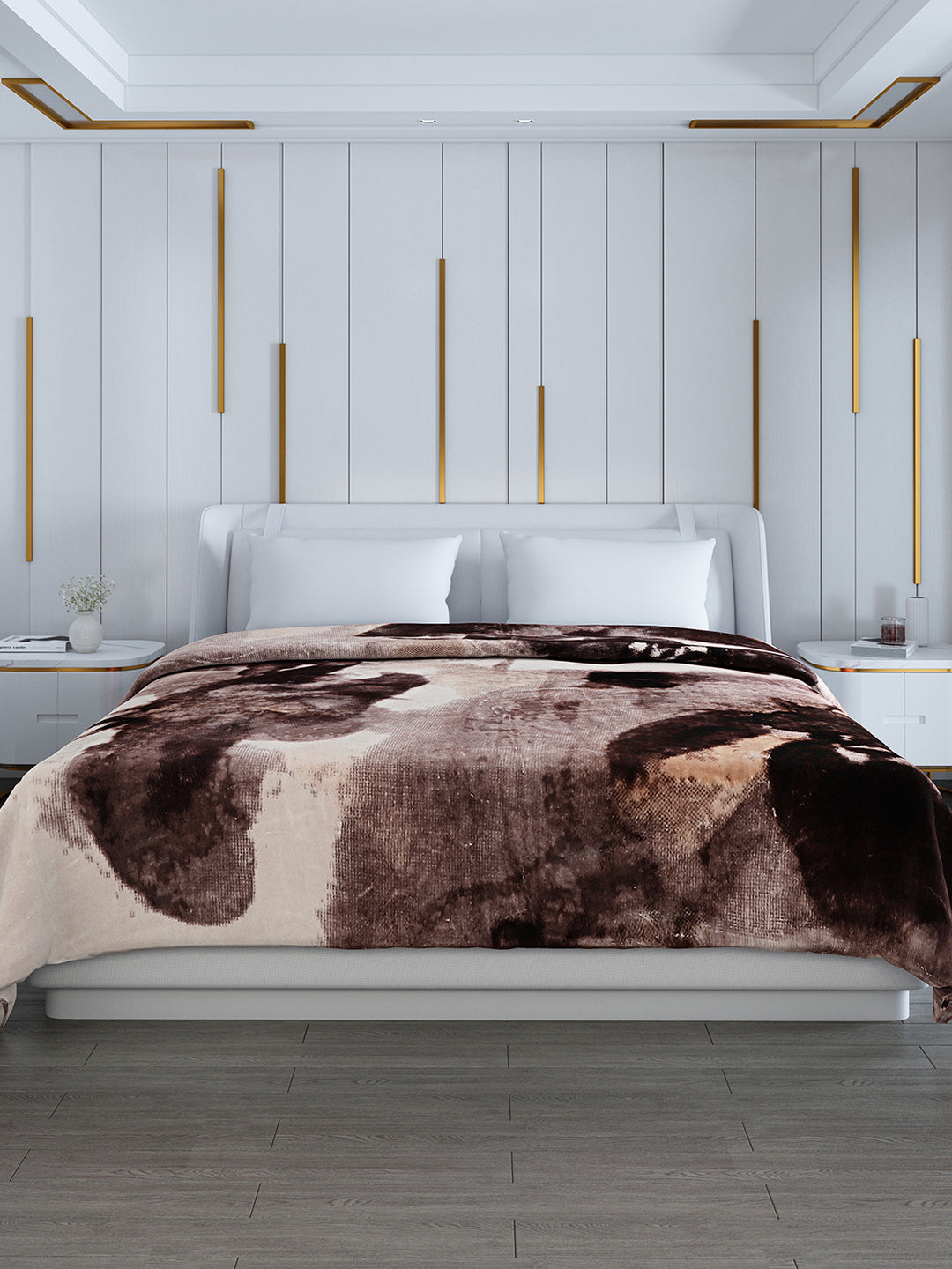 Printed Double Bed Blanket for Heavy Winter -2 Ply