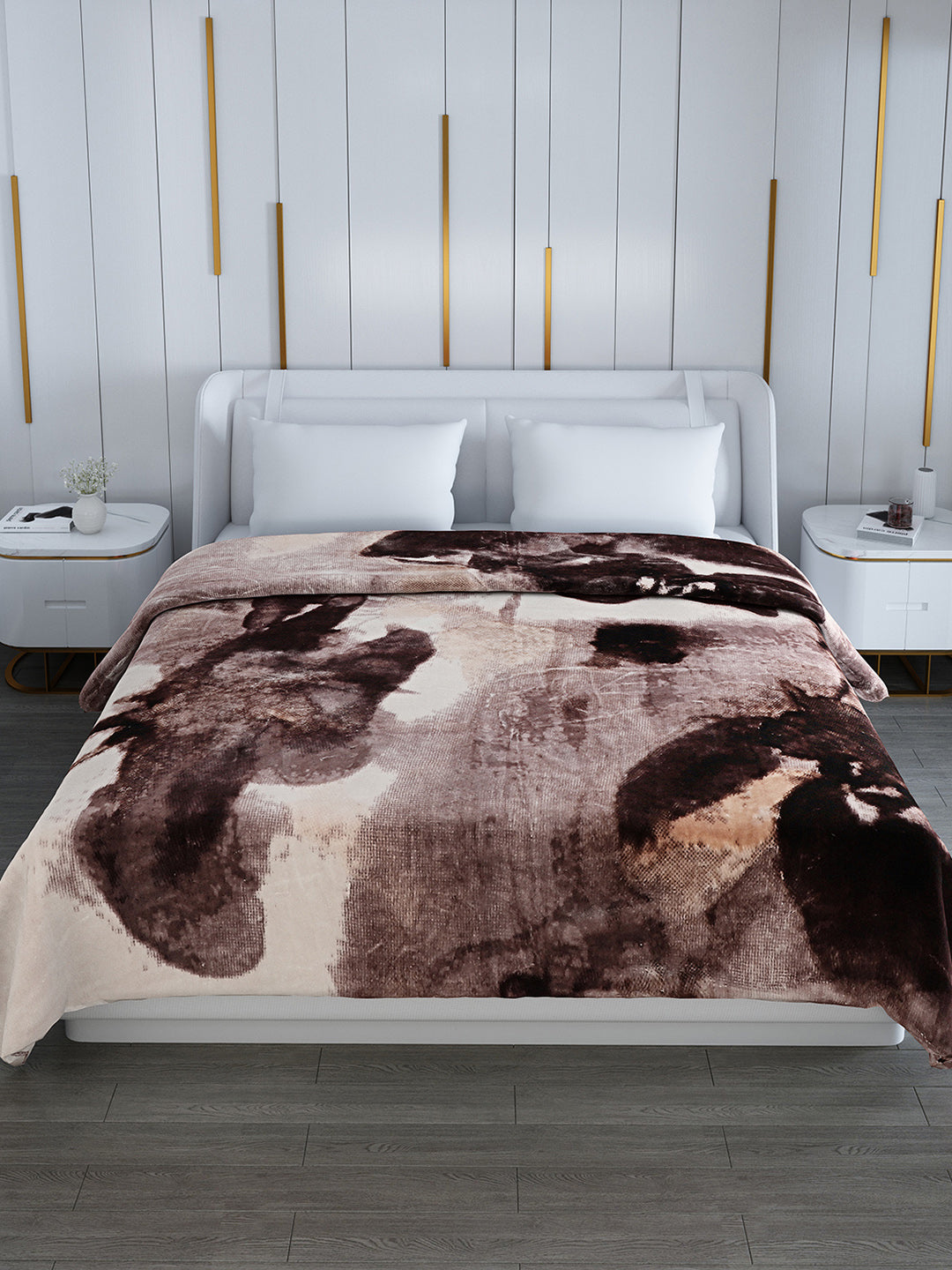 Printed Double Bed Blanket for Heavy Winter -2 Ply