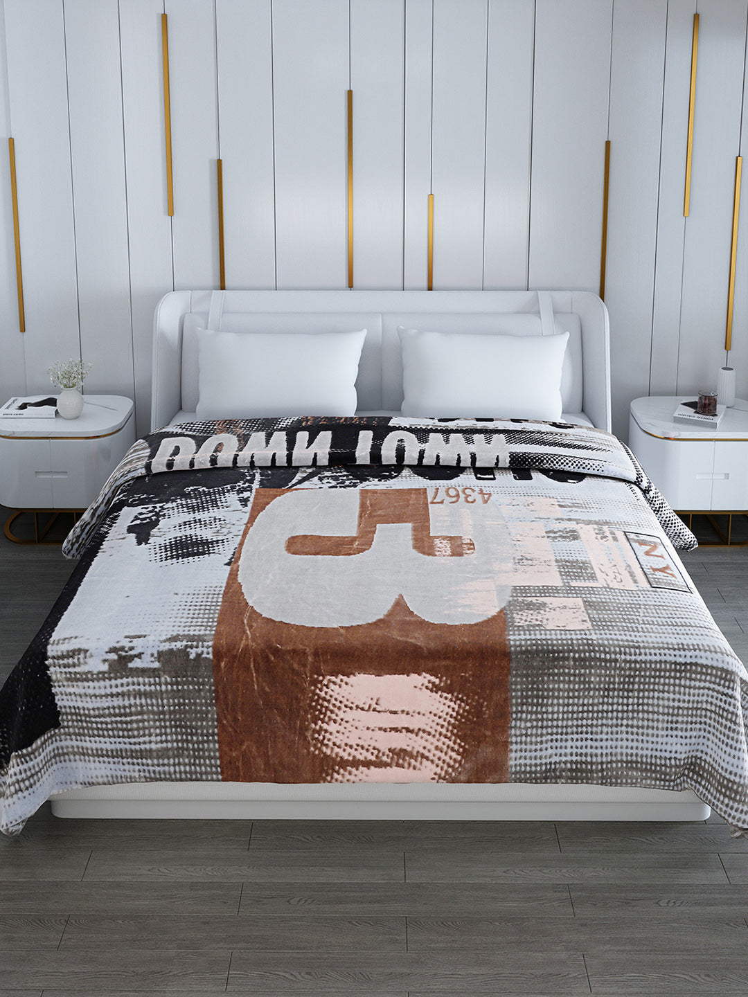 Printed Double Bed Blanket for Heavy Winter -2 Ply