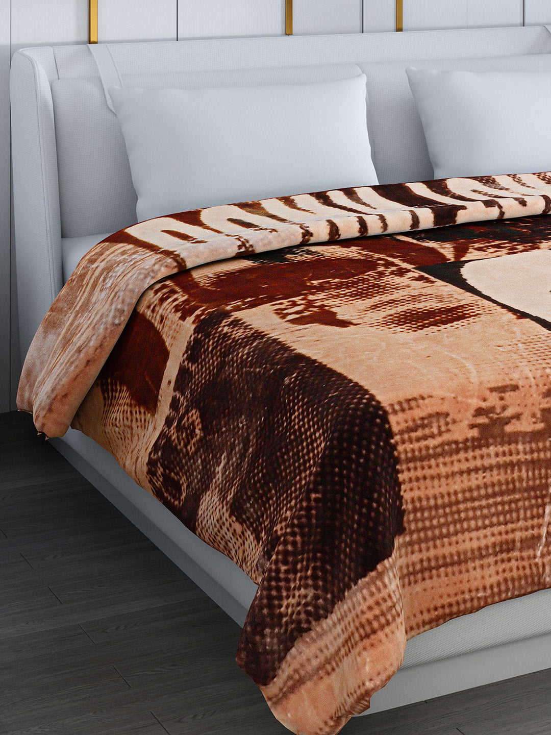 Printed Double Bed Blanket for Heavy Winter -2 Ply