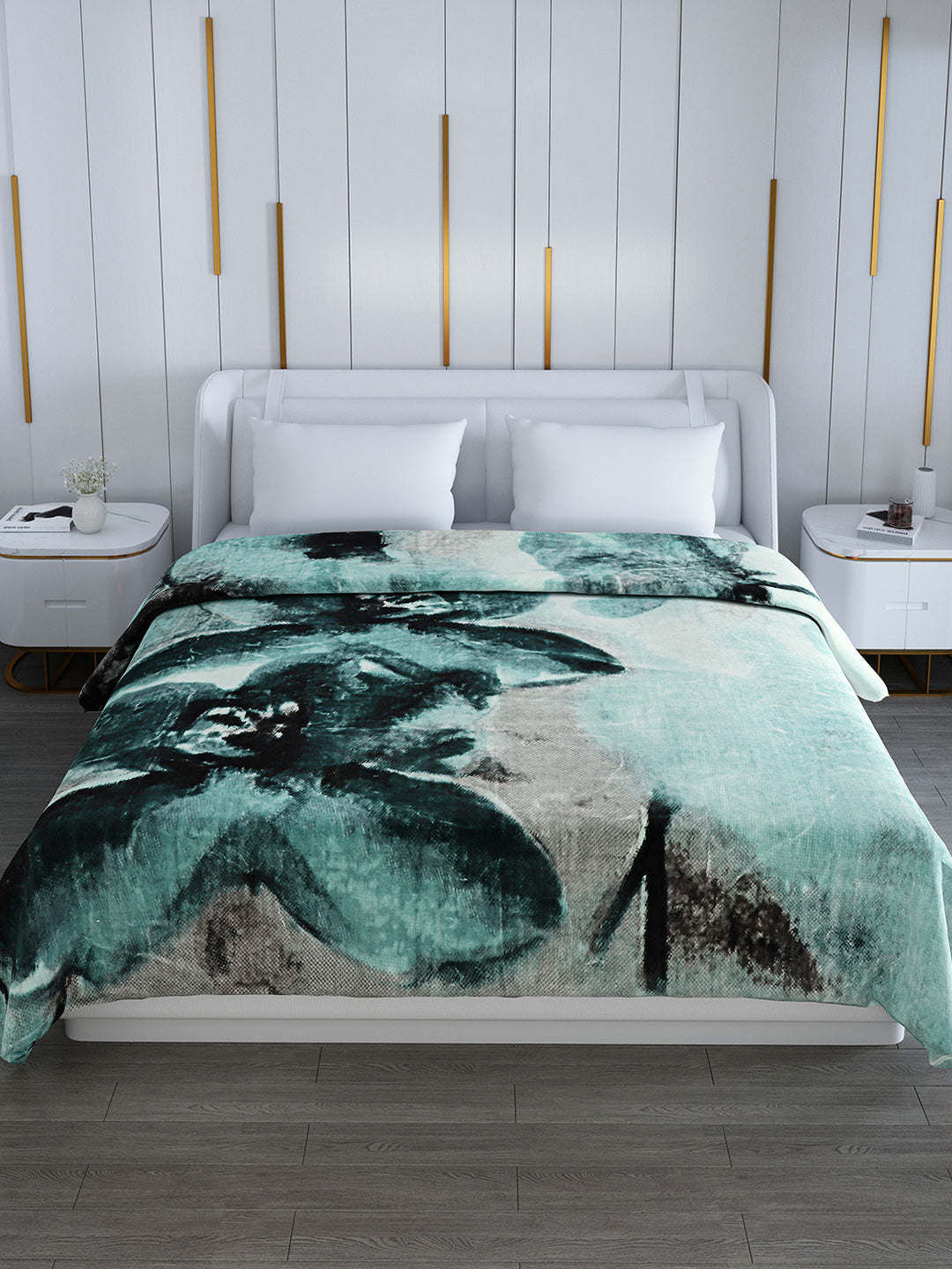 Printed Double Bed Blanket for Heavy Winter -2 Ply