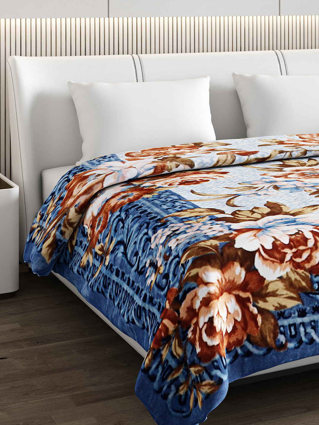 Printed Double Bed Blanket for Heavy Winter -2 Ply