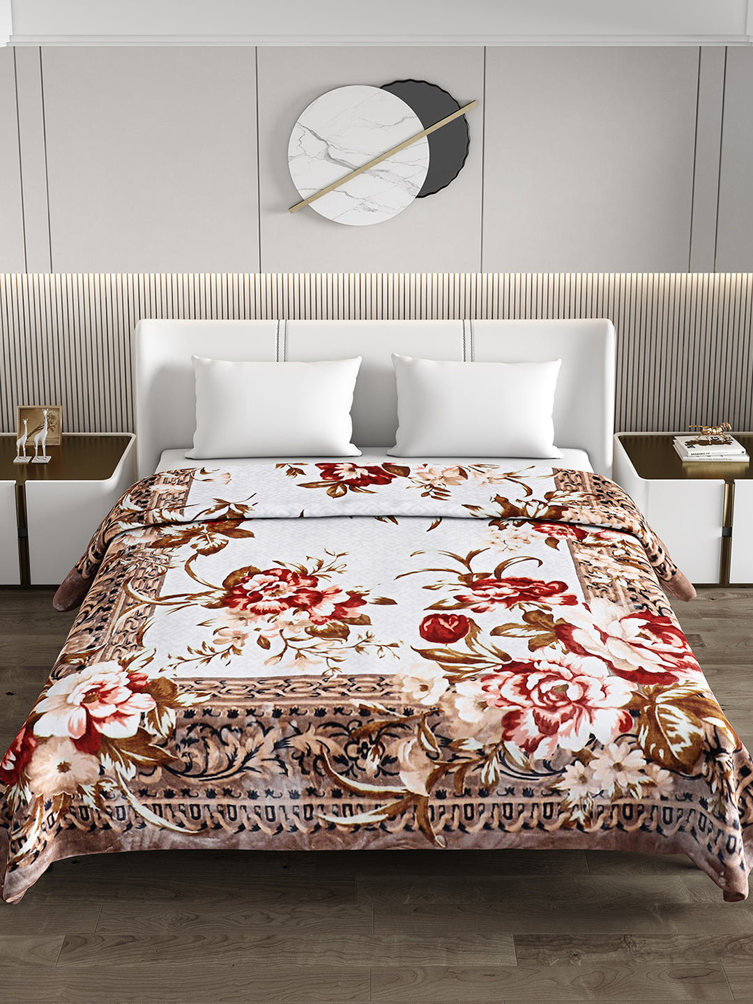 Printed Double Bed Blanket for Heavy Winter -2 Ply