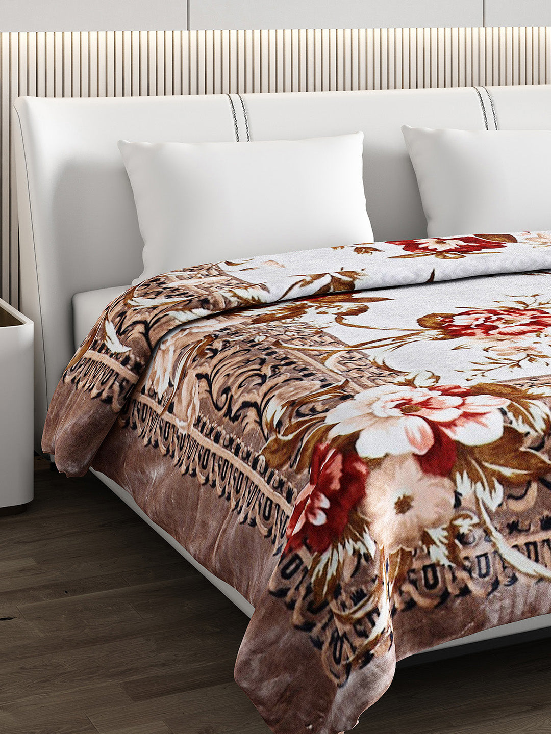 Printed Double Bed Blanket for Heavy Winter -2 Ply