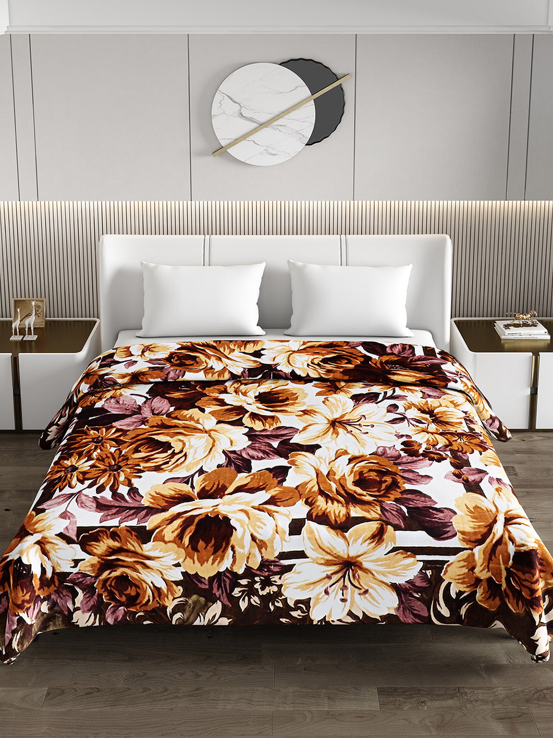 Printed Double Bed Blanket for Heavy Winter -2 Ply