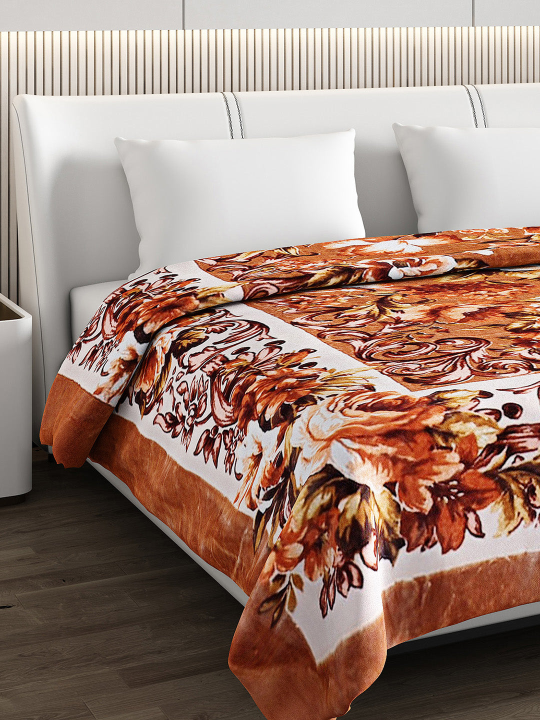 Printed Double Bed Blanket for Heavy Winter -2 Ply