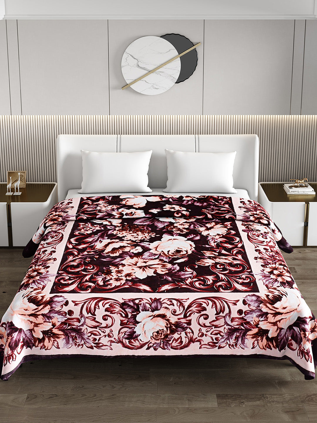 Printed Double Bed Blanket for Heavy Winter -2 Ply