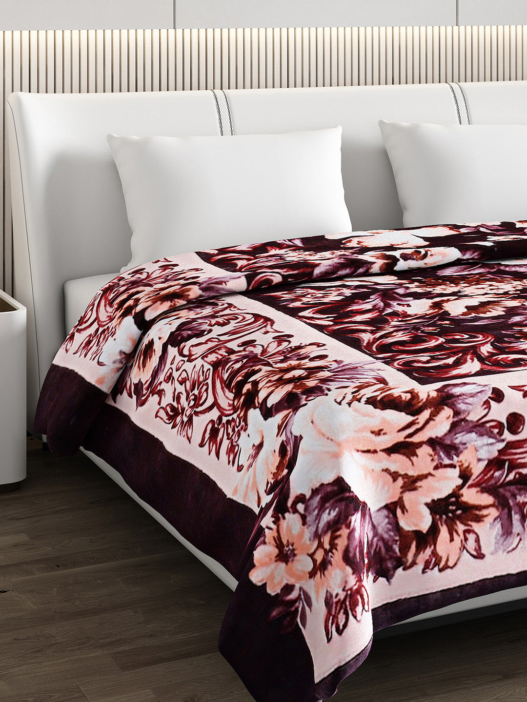 Printed Double Bed Blanket for Heavy Winter -2 Ply