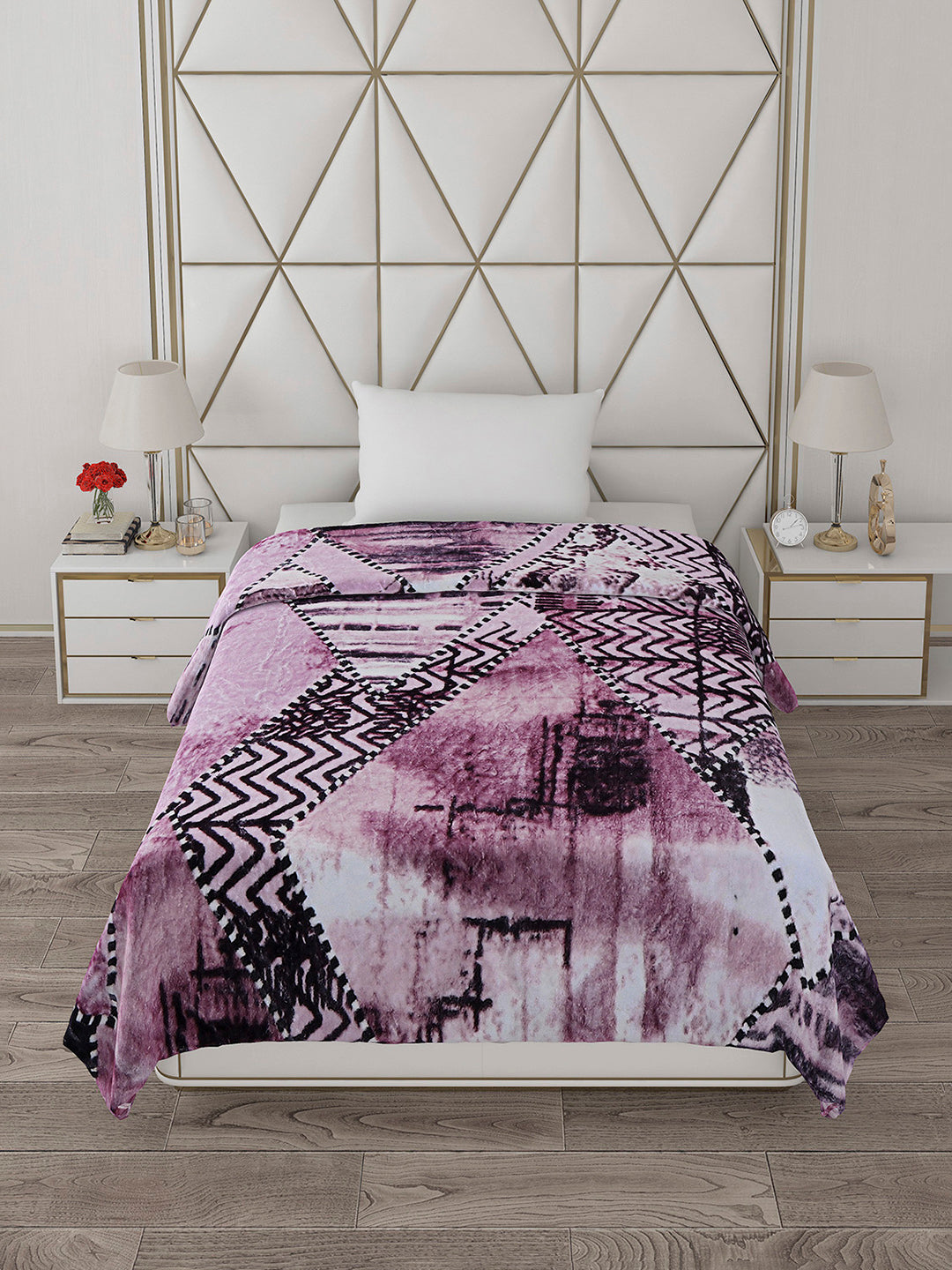 Printed Single Bed Blanket for Mild Winter -2 Ply