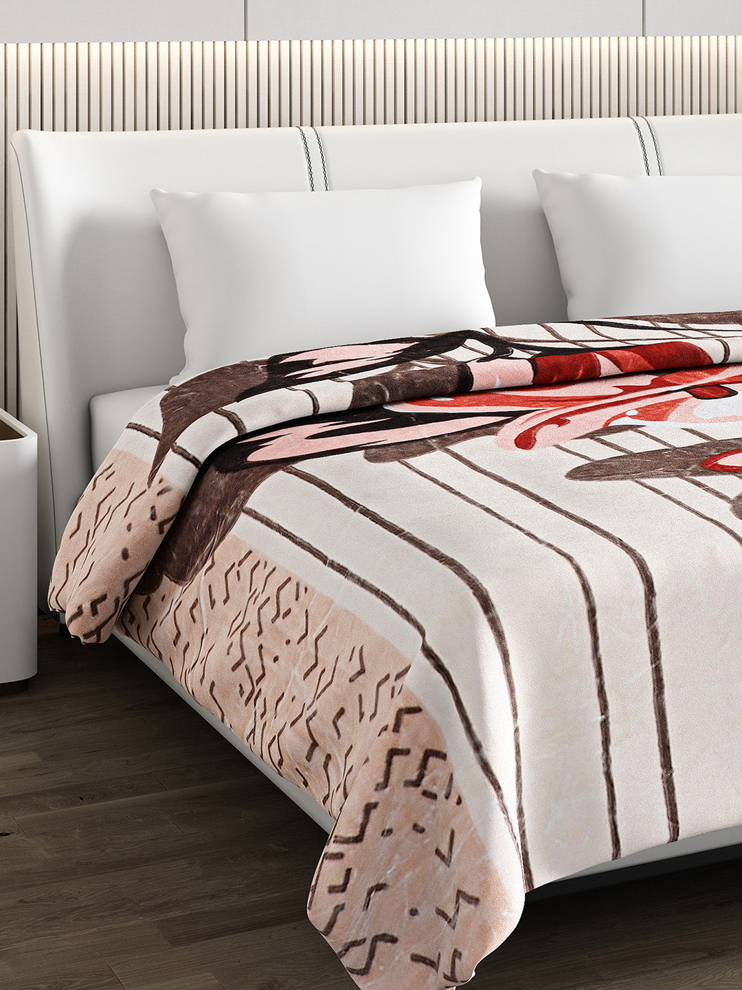 Printed Double Bed Blanket for Heavy Winter -3 Ply