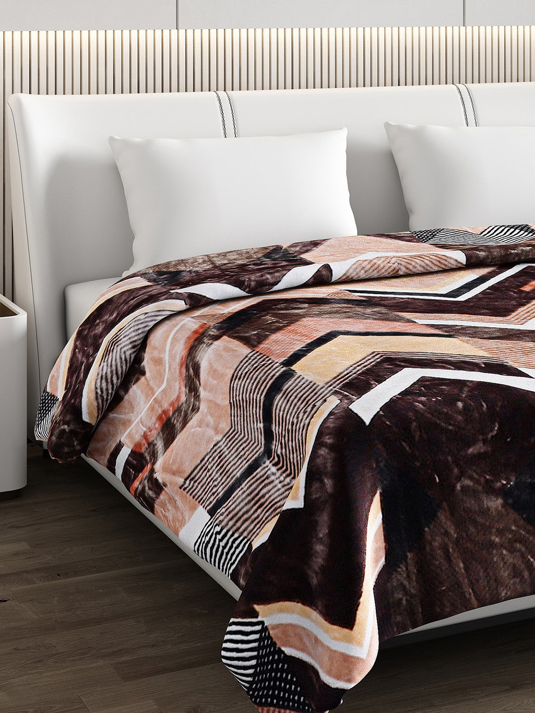 Printed Double Bed Blanket for Heavy Winter -3 Ply