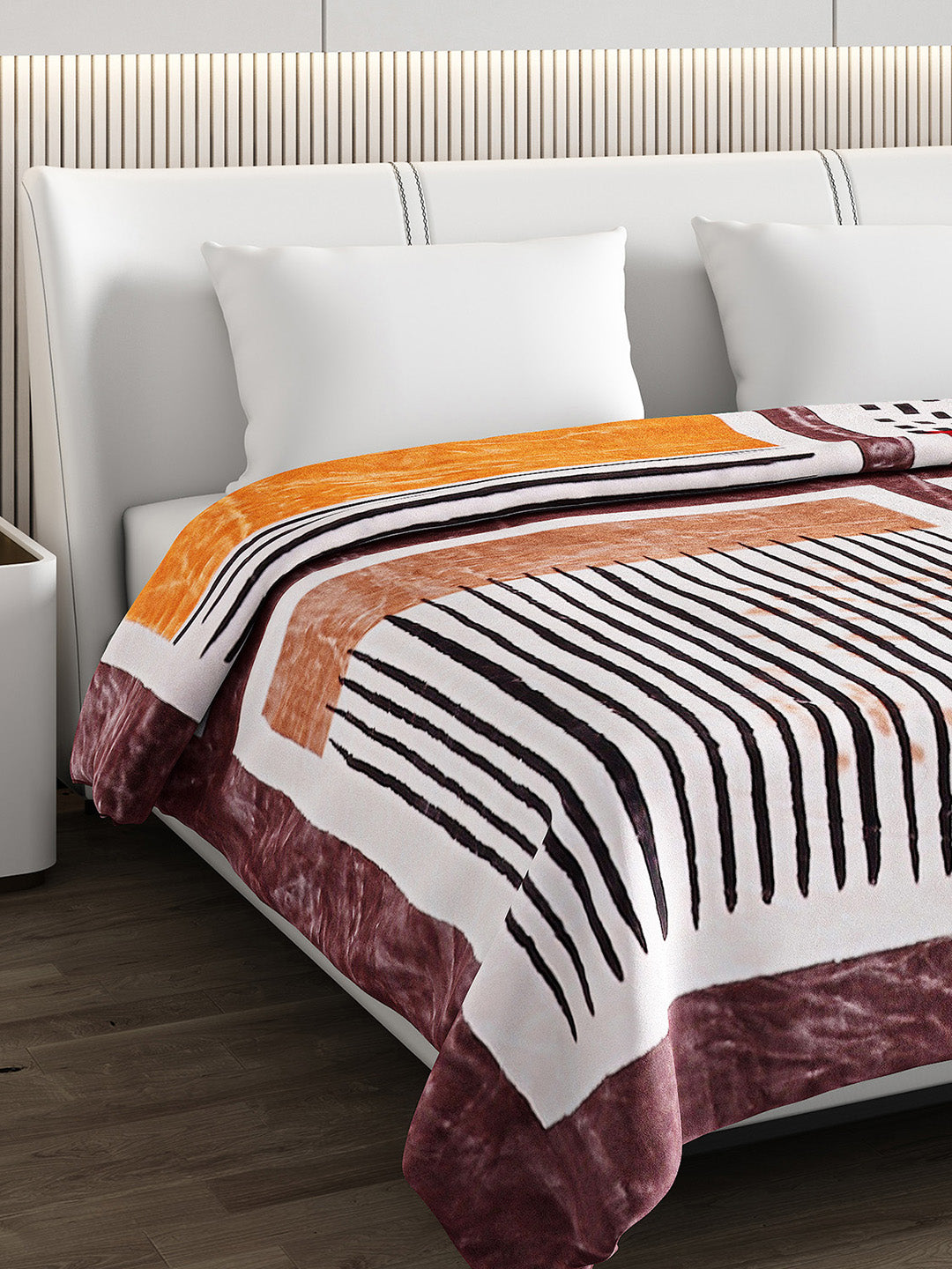 Printed Double Bed Blanket for Heavy Winter -3 Ply