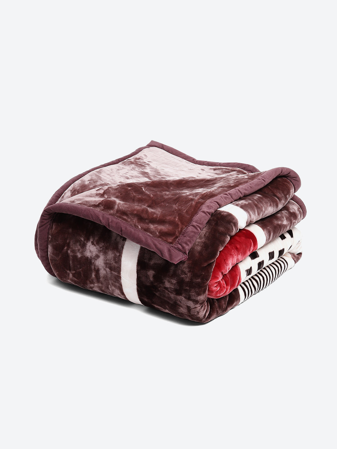 Printed Double Bed Blanket for Heavy Winter -3 Ply