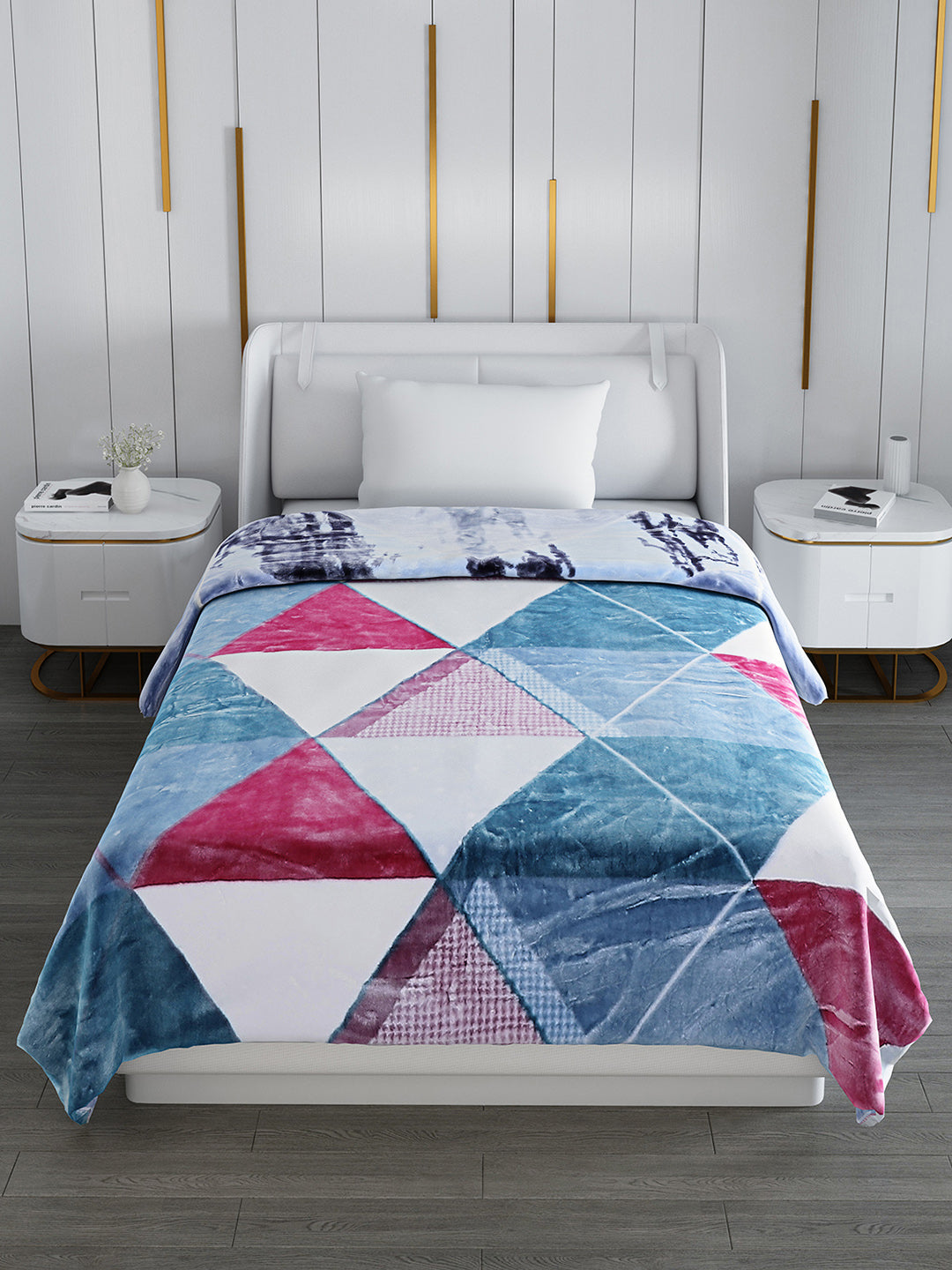 Printed Single Bed Blanket for Mild Winter -2 Ply