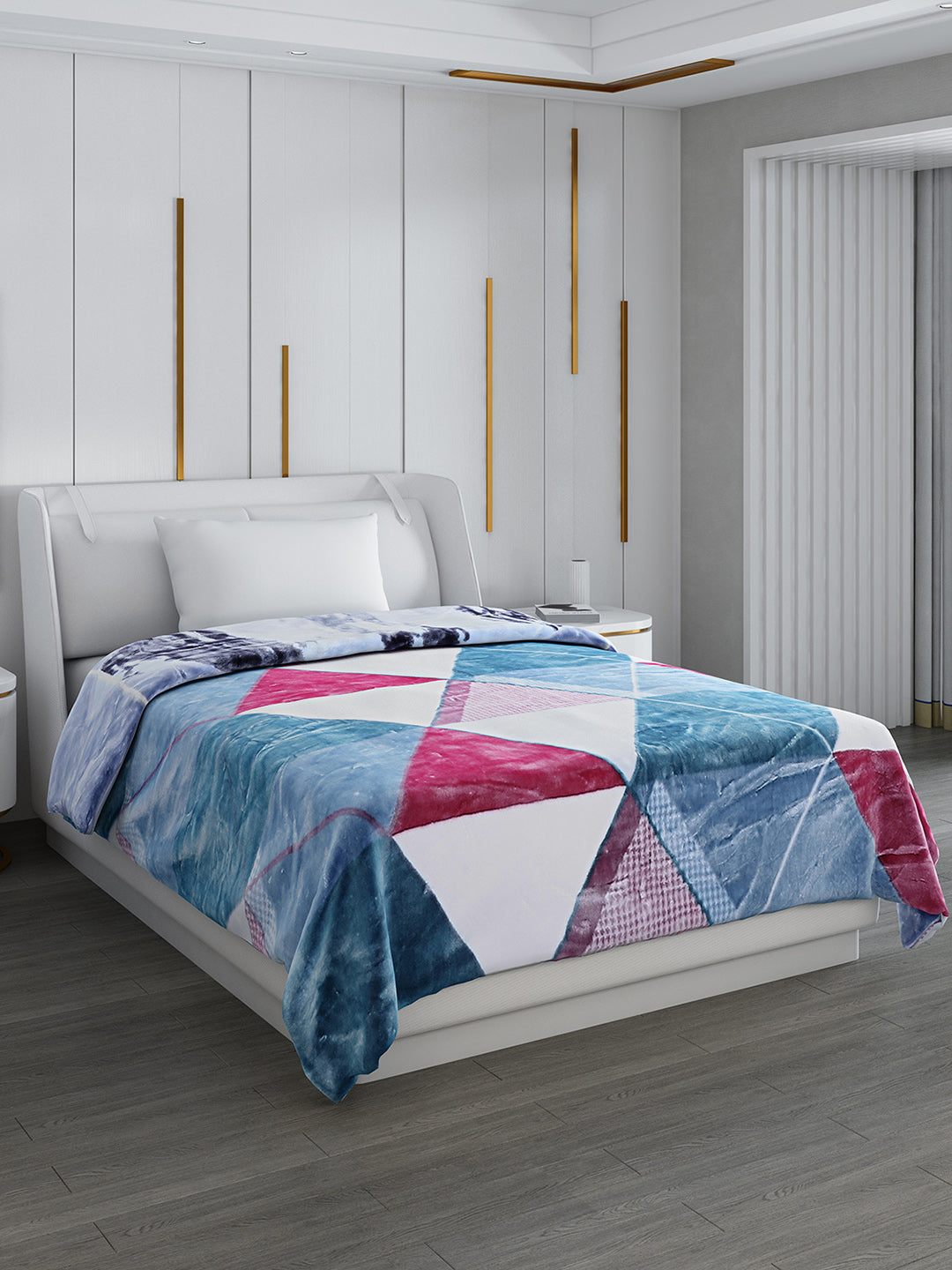 Printed Single Bed Blanket for Mild Winter -2 Ply