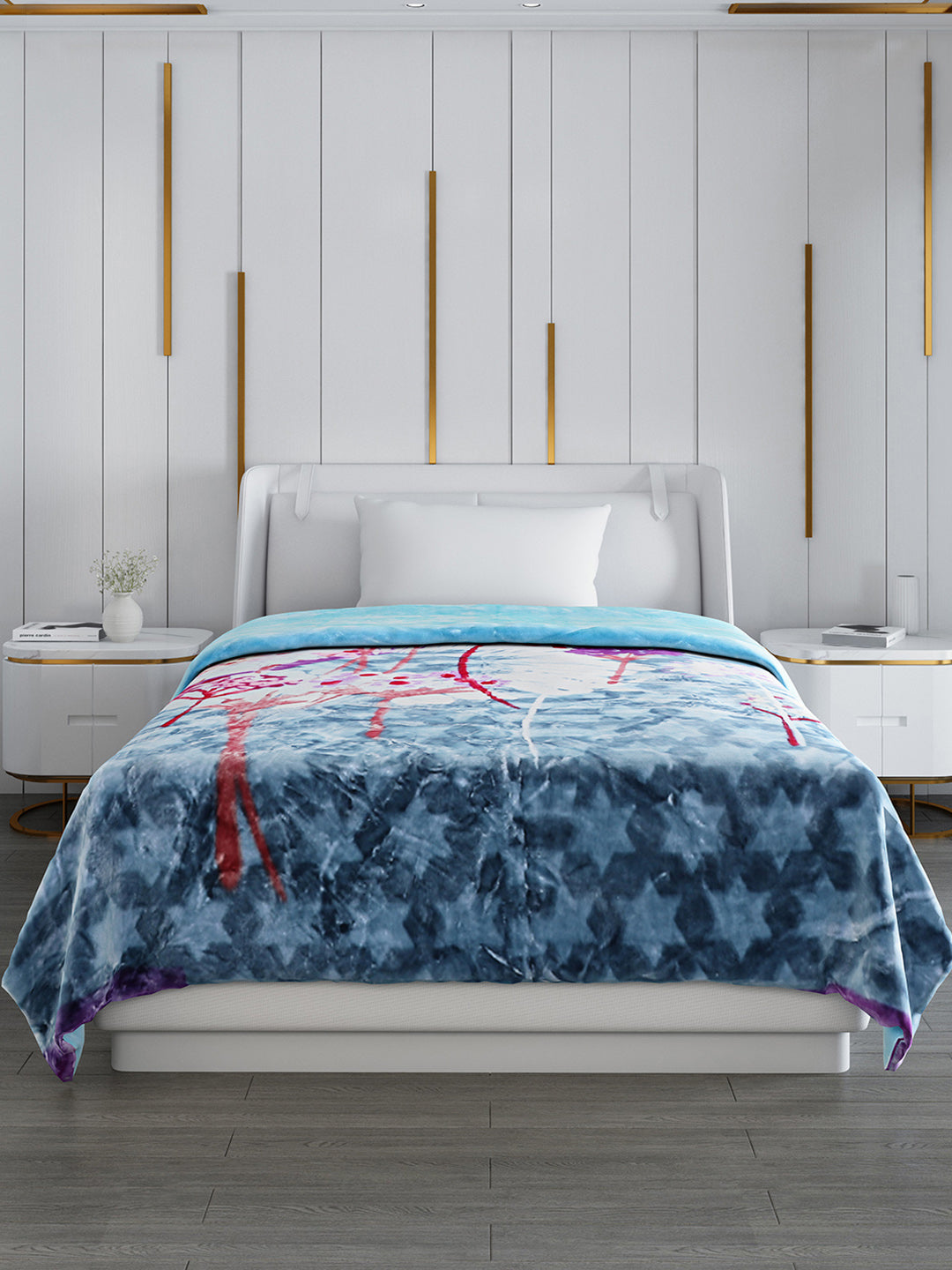 Printed Single Bed Blanket for Mild Winter -2 Ply