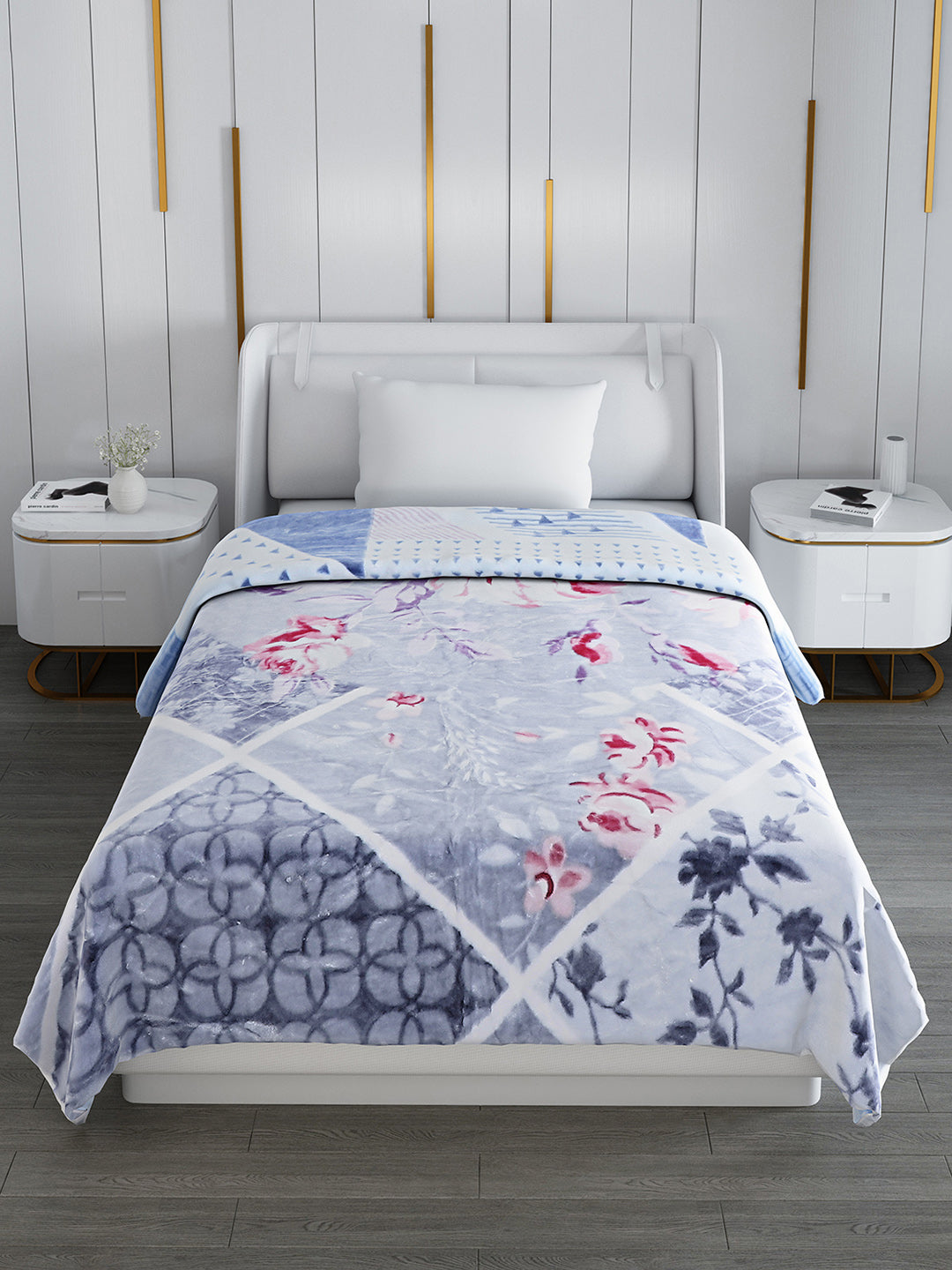 Printed Single Bed Blanket for Mild Winter -2 Ply