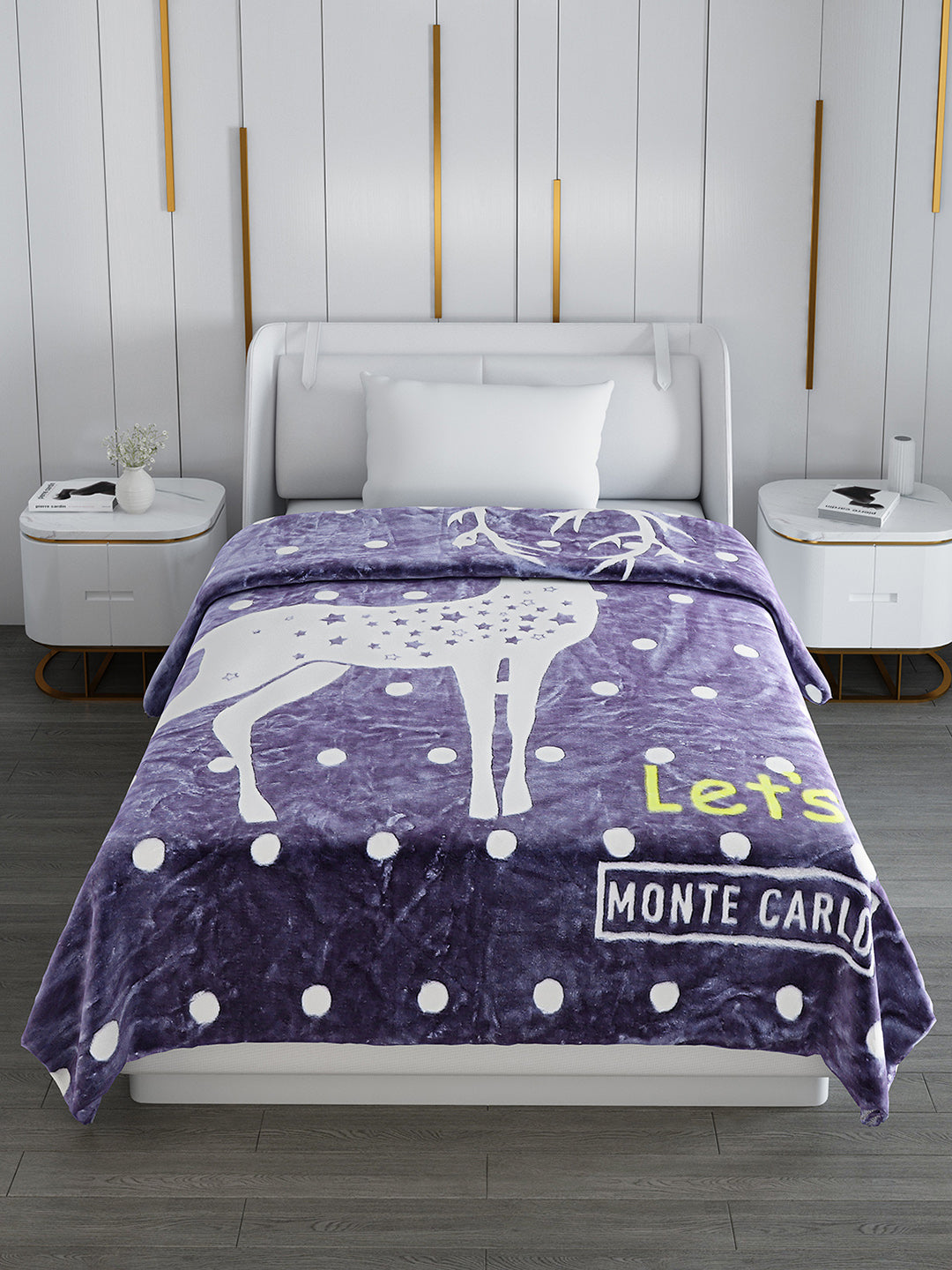 Printed Single Bed Blanket for Mild Winter -2 Ply