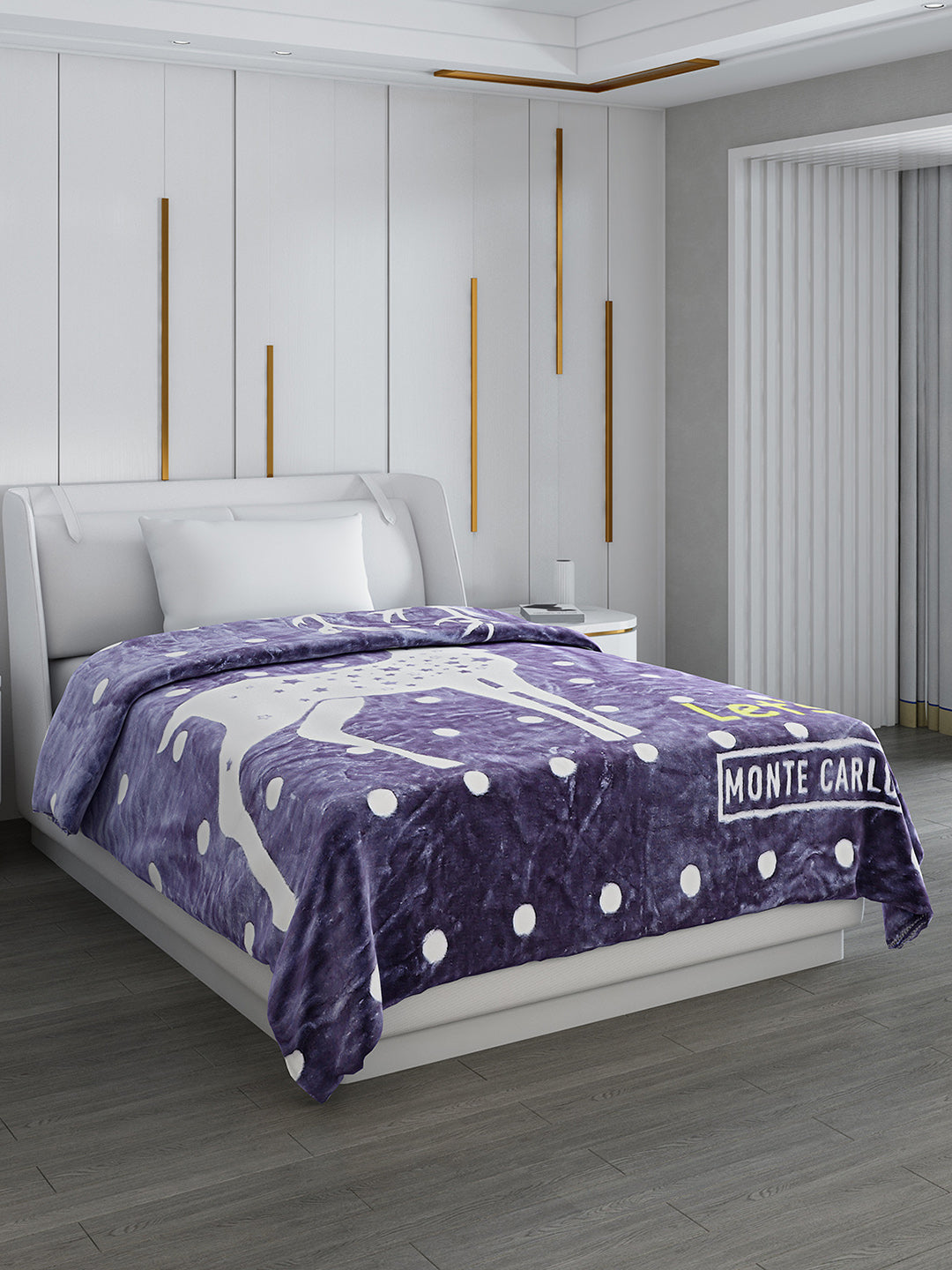 Printed Single Bed Blanket for Mild Winter -2 Ply