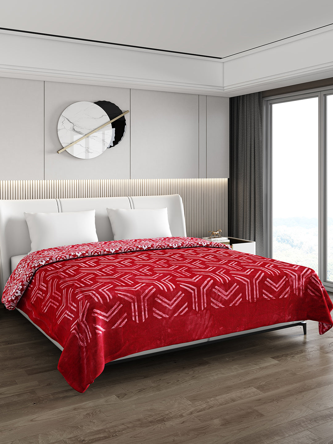 Printed Double Bed Blanket for Heavy Winter -2 Ply