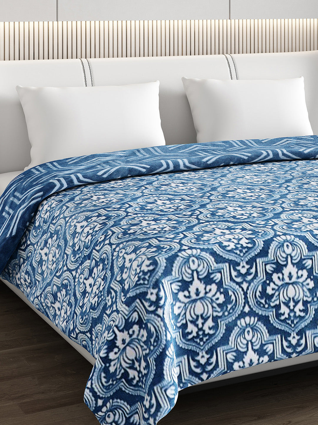 Printed Double Bed Blanket for Heavy Winter -2 Ply