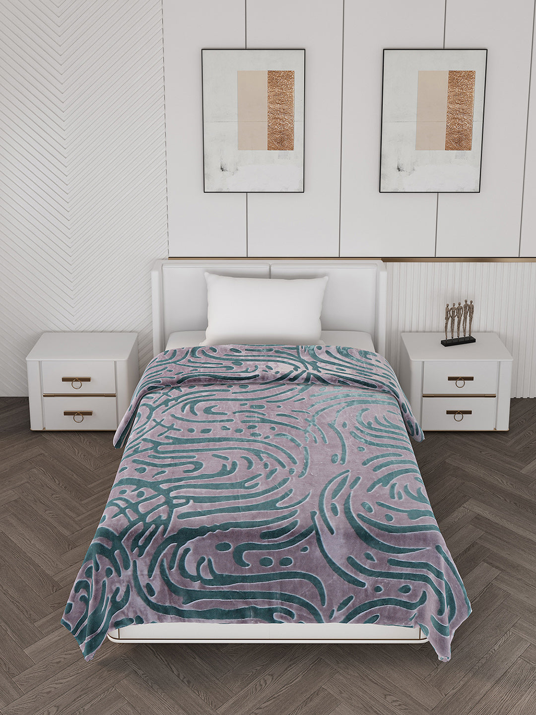 Printed Single Bed Blanket for Mild Winter -2 Ply