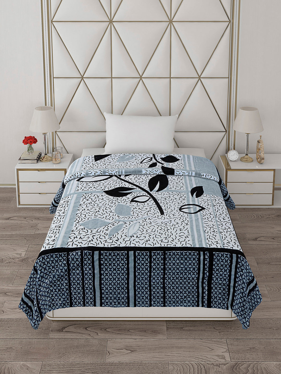 Printed Single Bed Blanket for Mild Winter -1 Ply