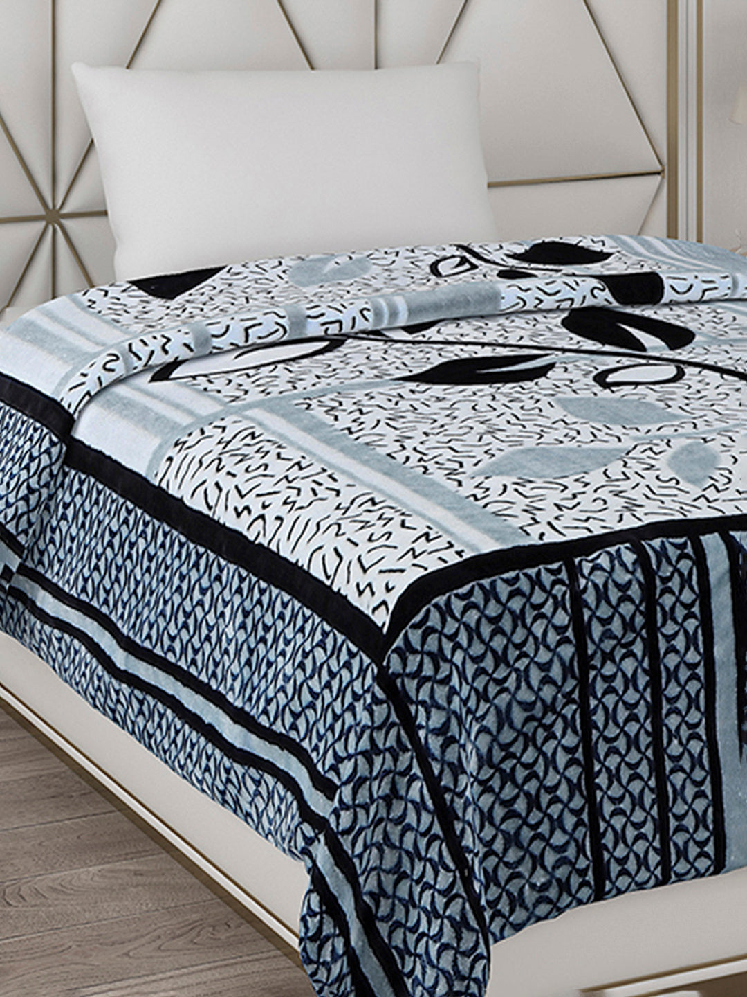 Printed Single Bed Blanket for Mild Winter -1 Ply