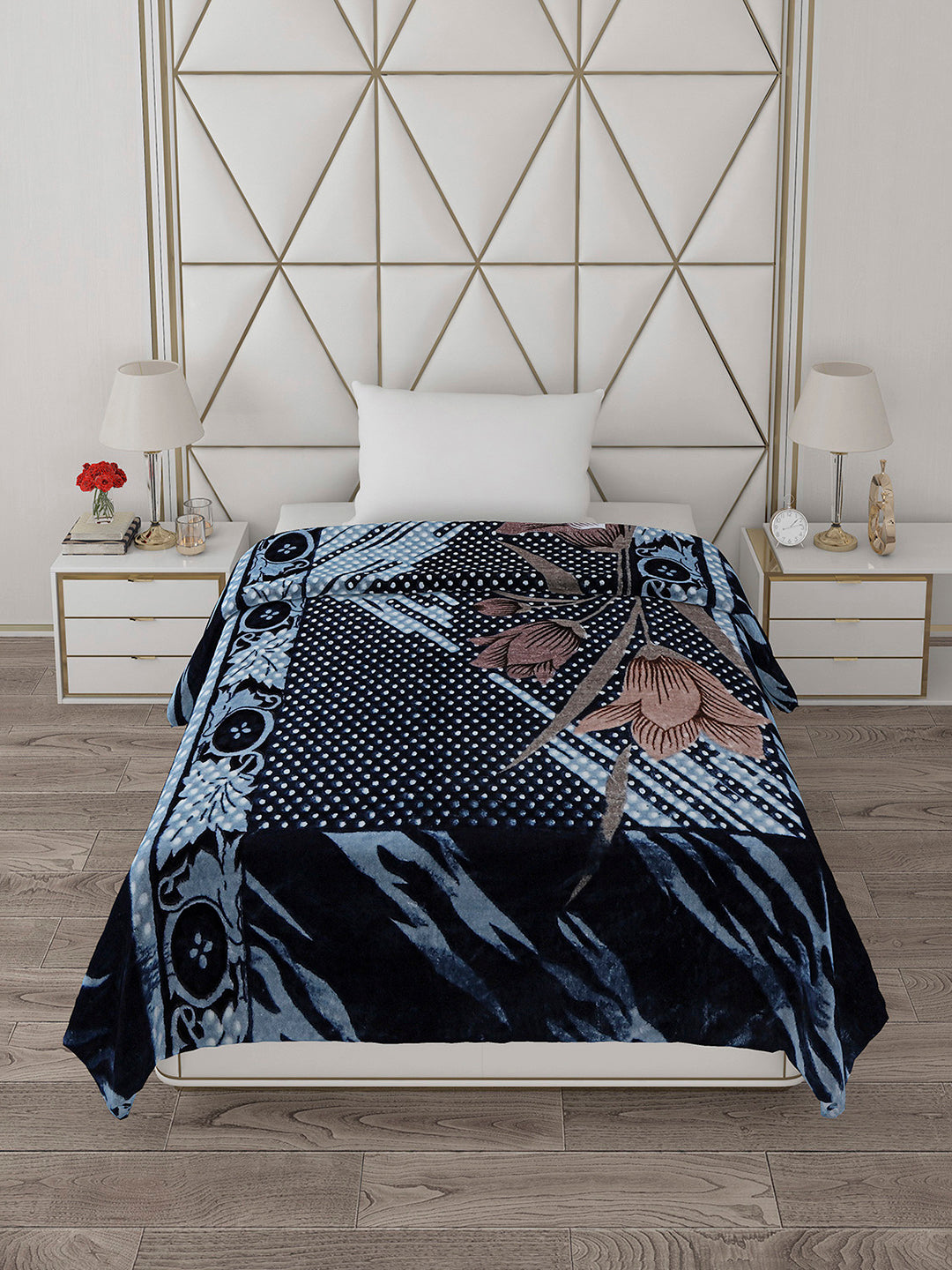 Printed Single Bed Blanket for Mild Winter -1 Ply