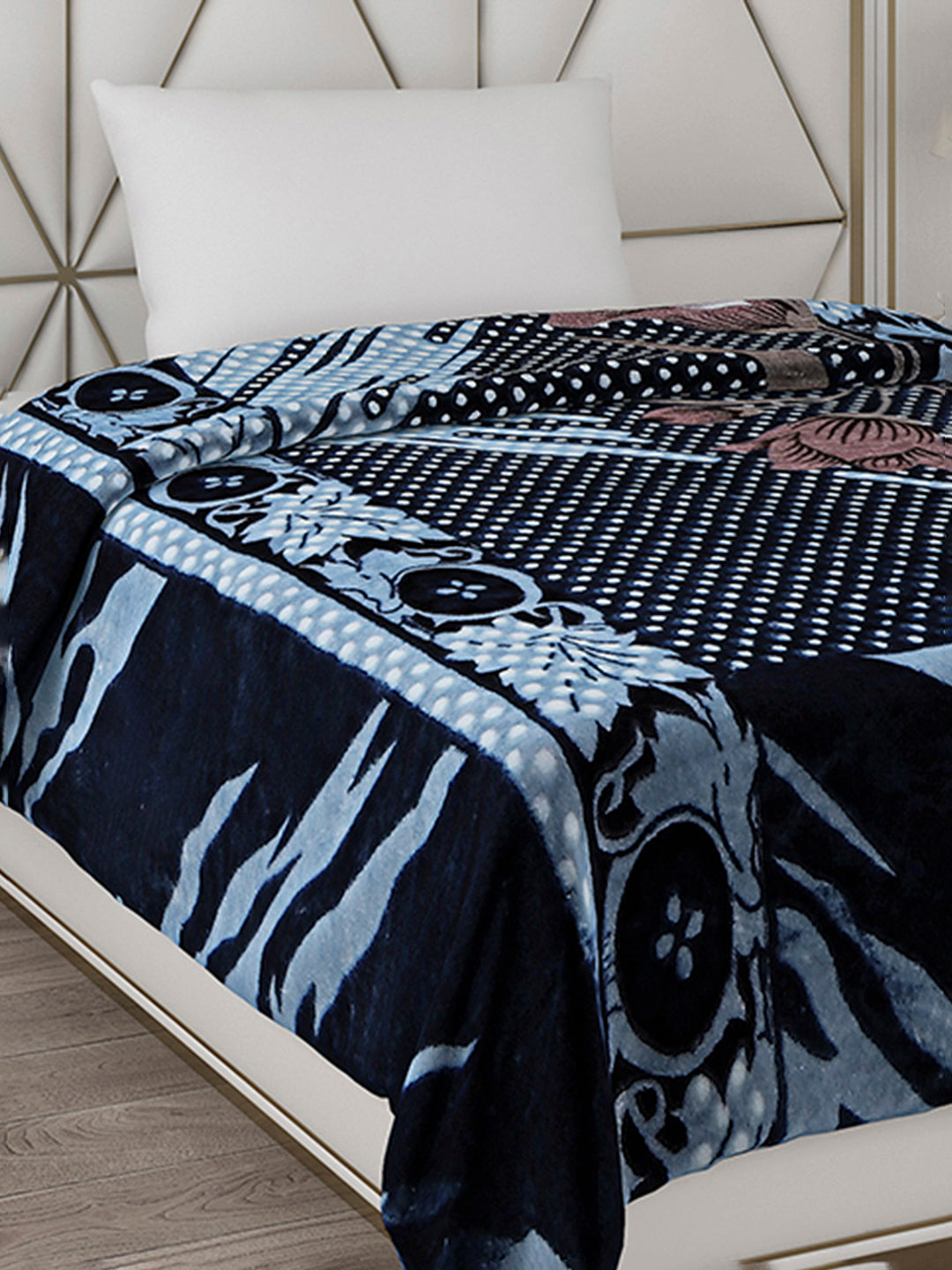 Printed Single Bed Blanket for Mild Winter -1 Ply