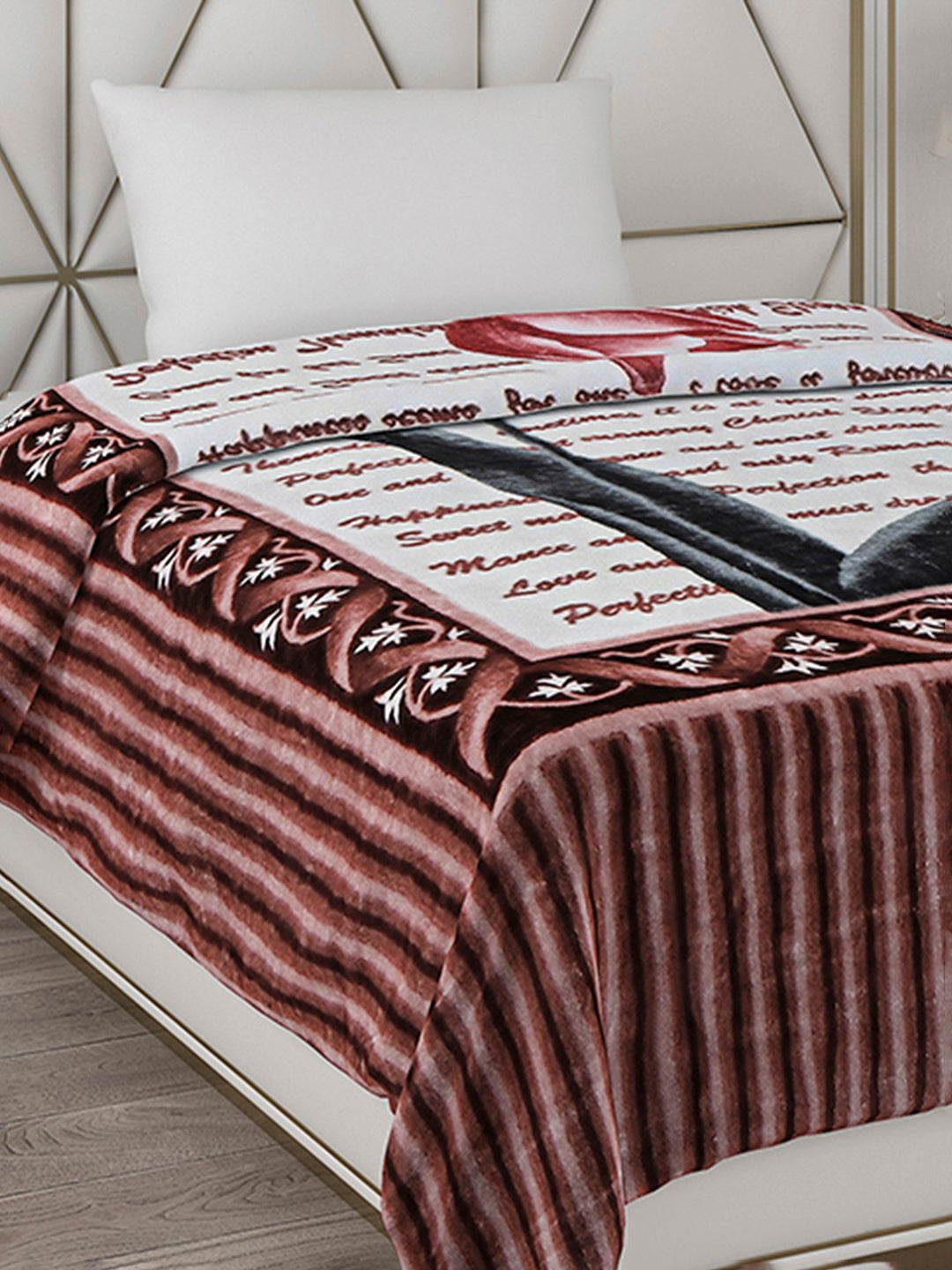 Printed Single Bed Blanket for Mild Winter -1 Ply